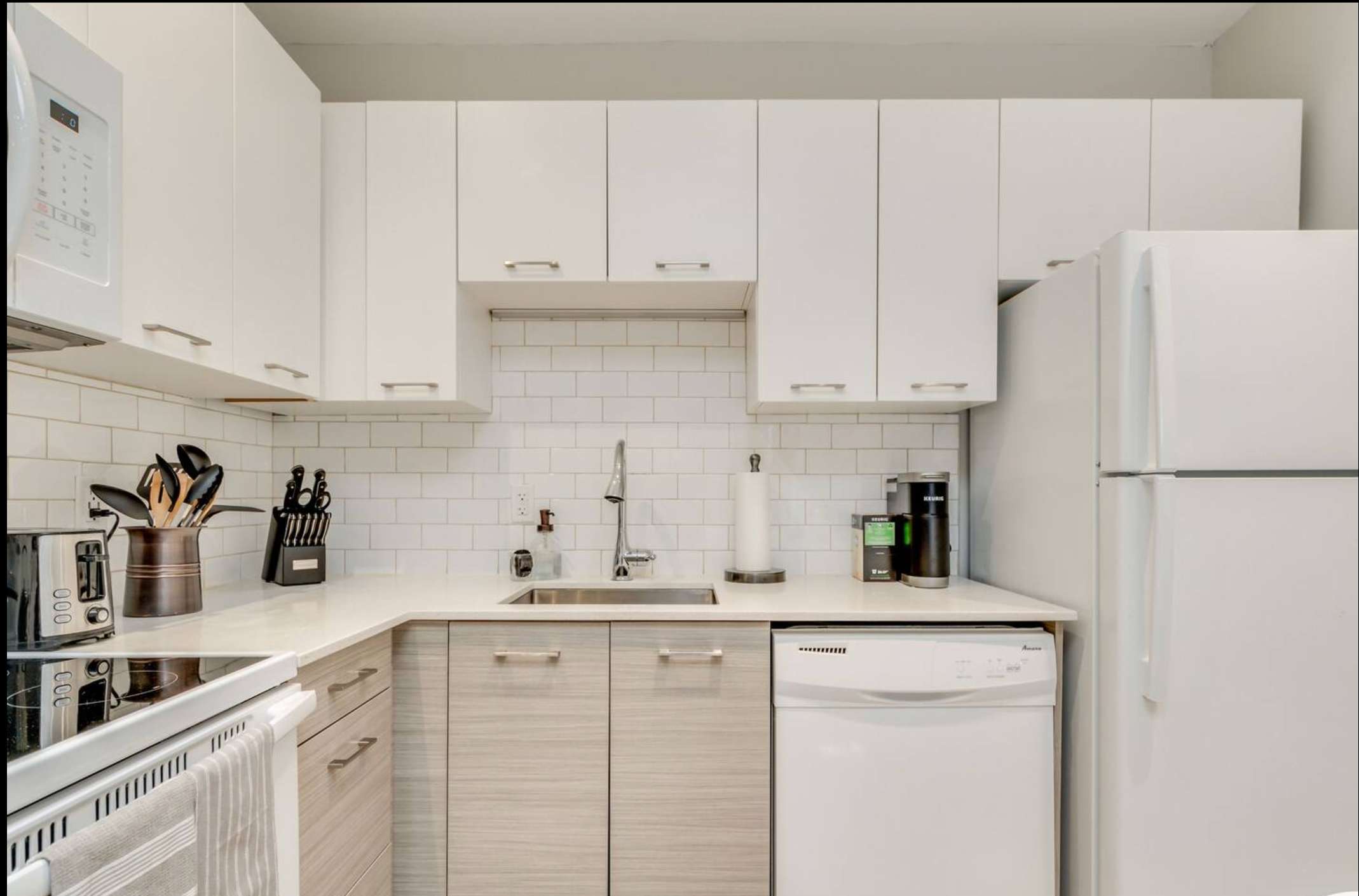 Kitchen Area with plenty of storage space