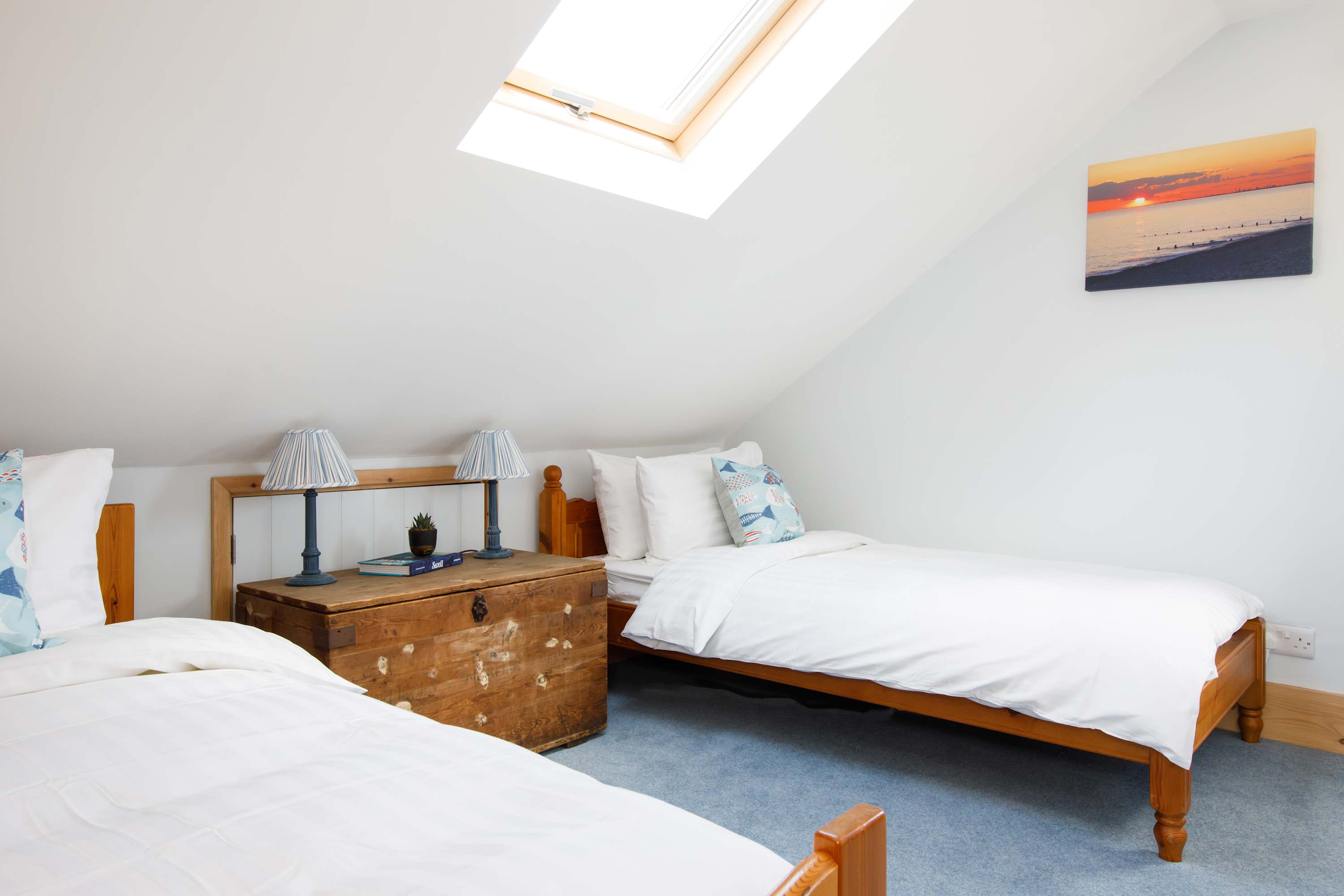 Cozy carpeted floors in the bedroom