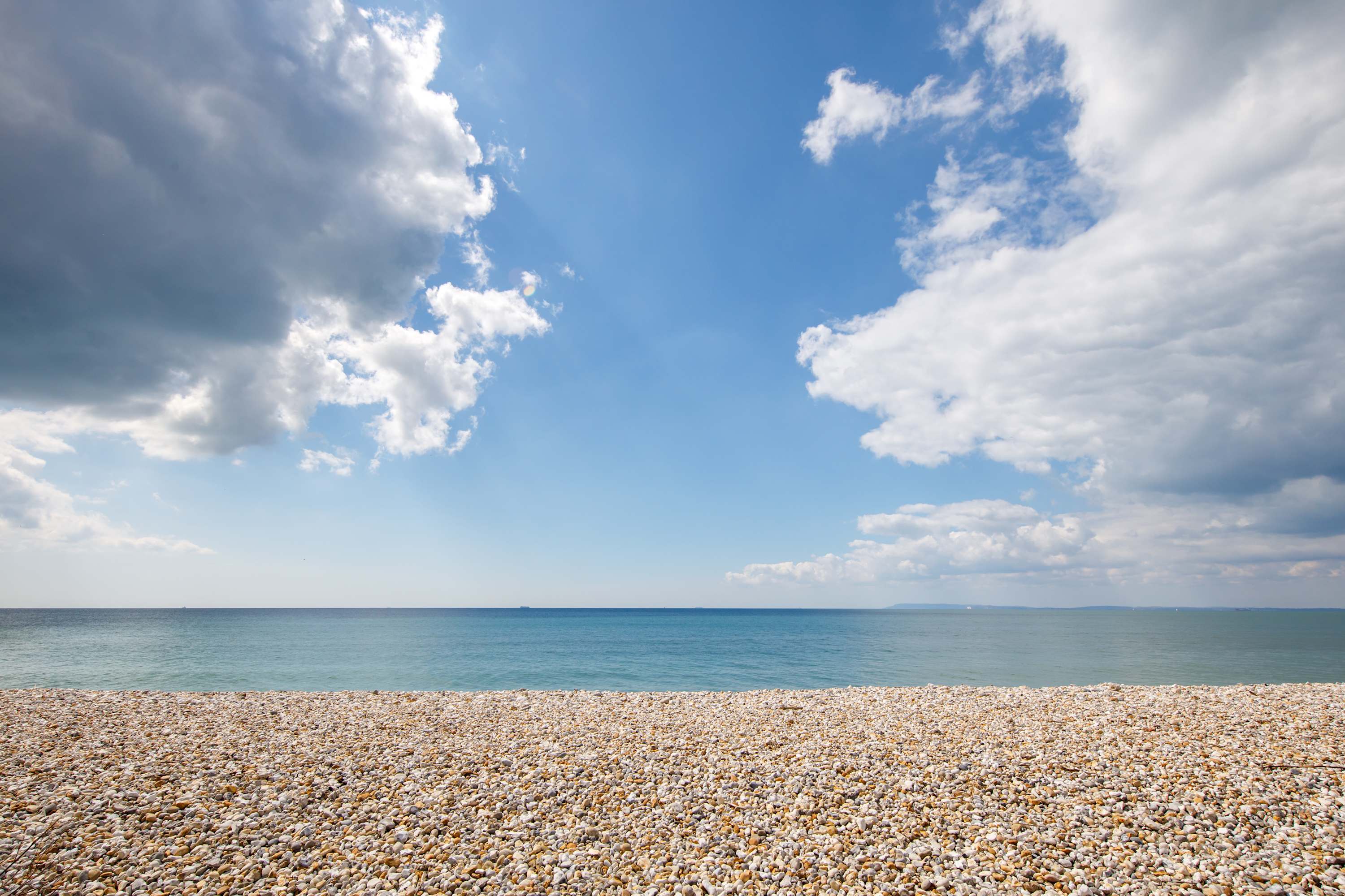 Pebble beach is just a few steps away