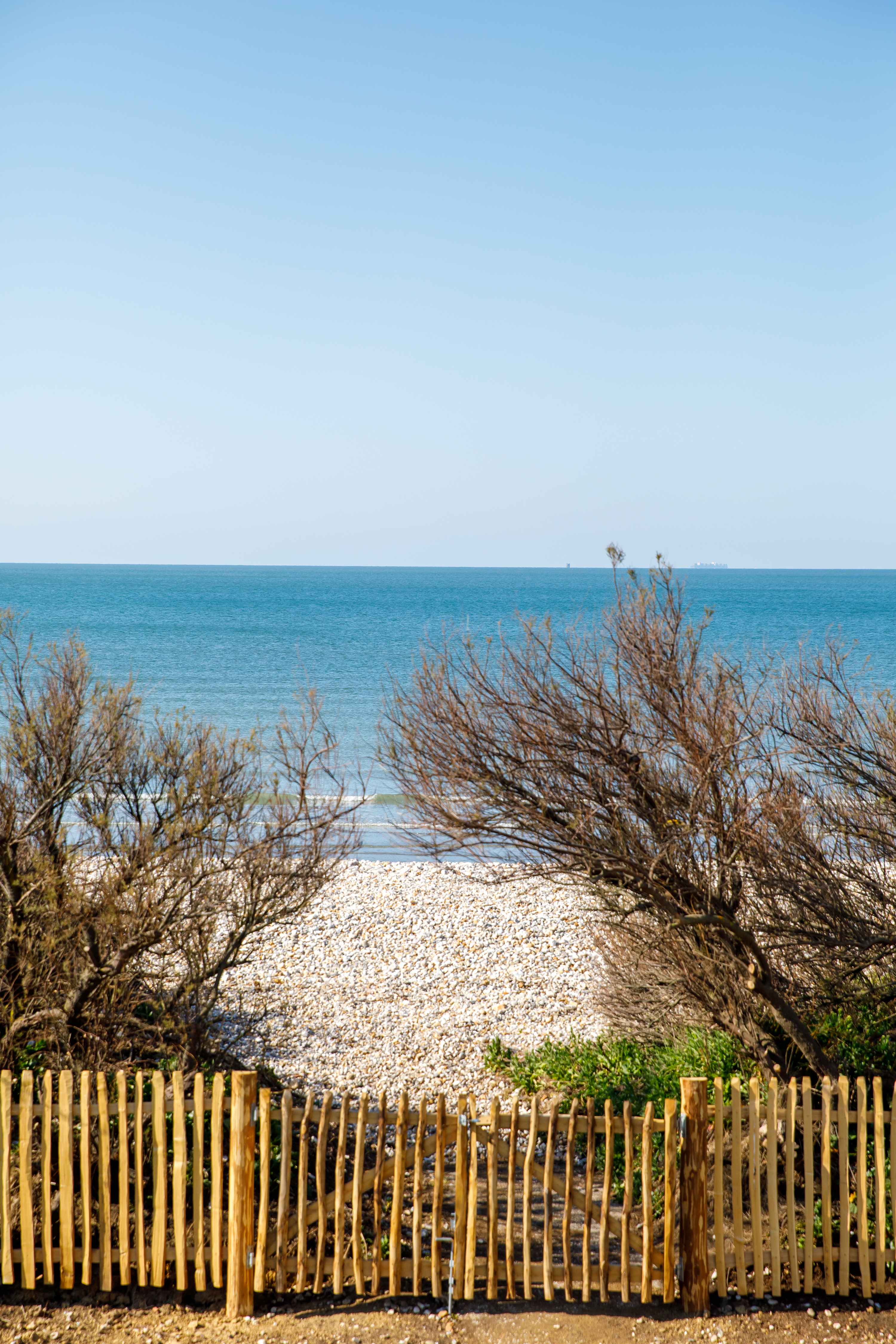 The property offers direct access to the beach!