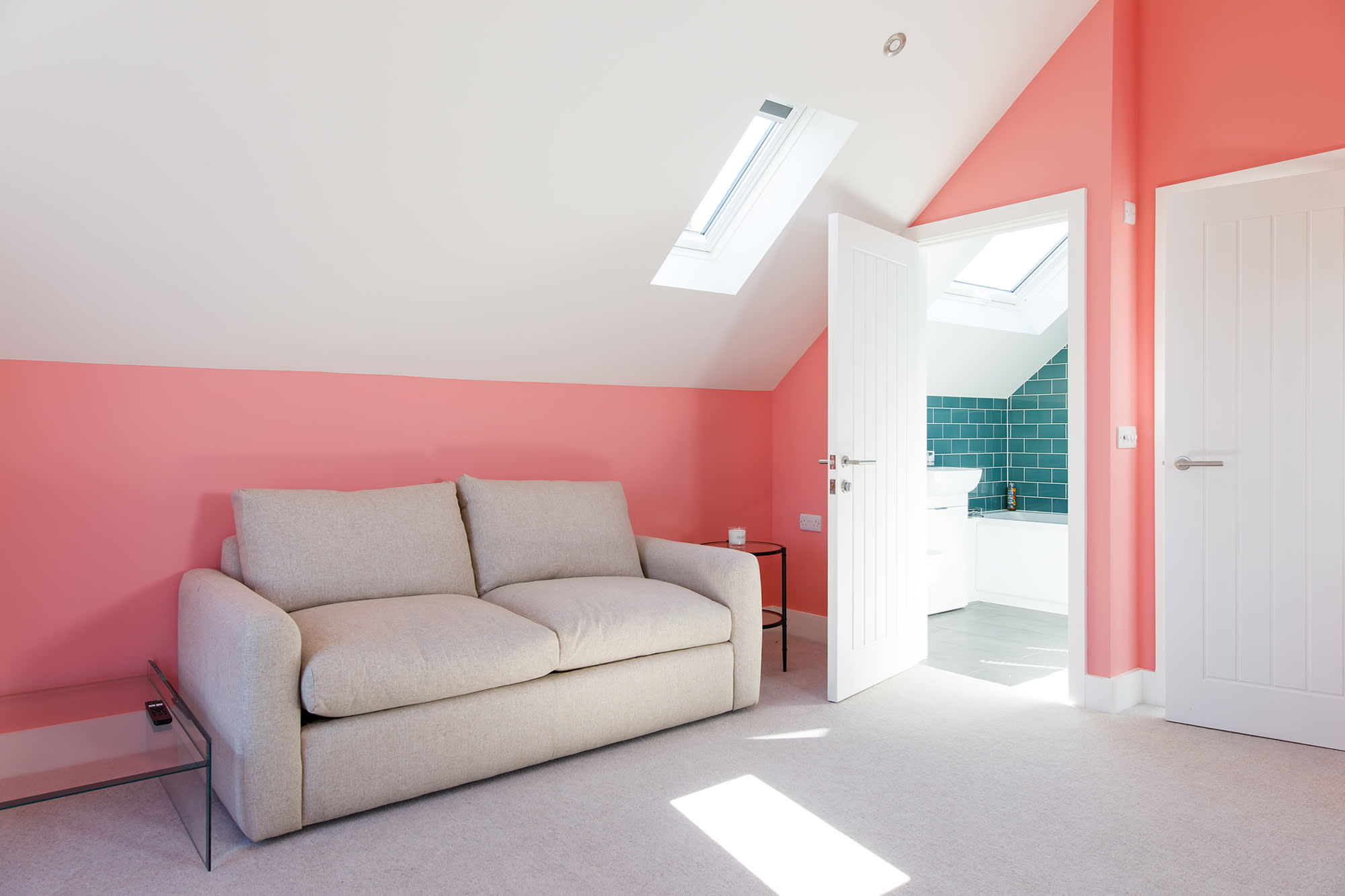 The sofa bed allows for up to 4 guests.