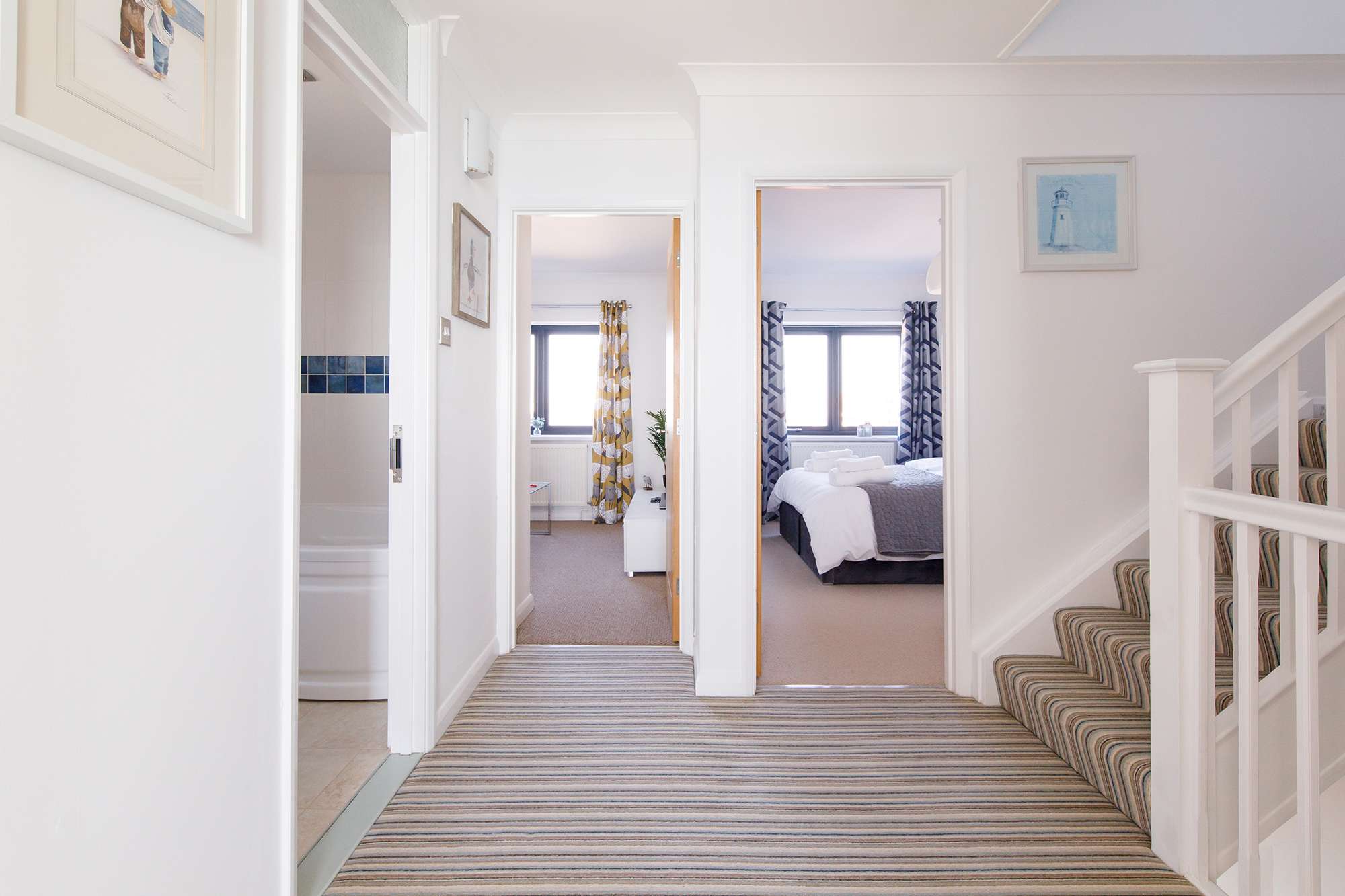 The second floor has three further bedrooms and a family bathroom.