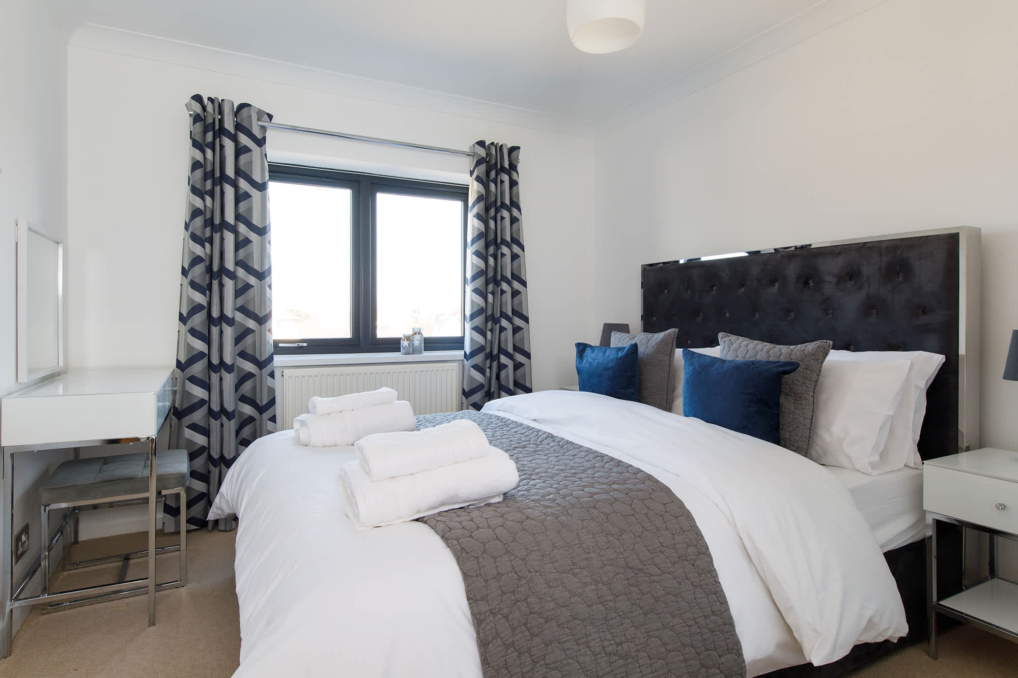 Comfy king room with quality bedding and linen.