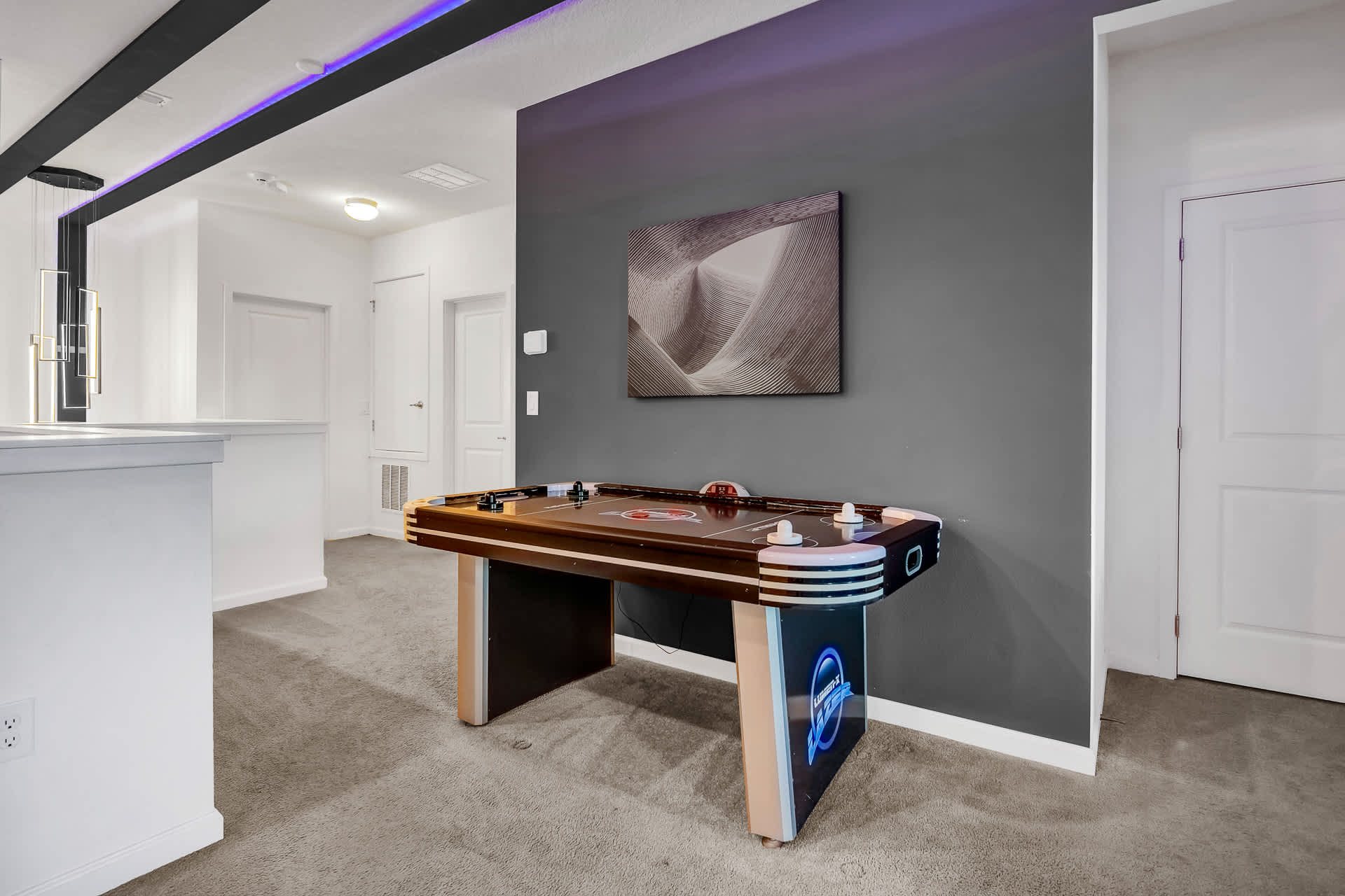 Air Hockey in the Upstairs Lounge