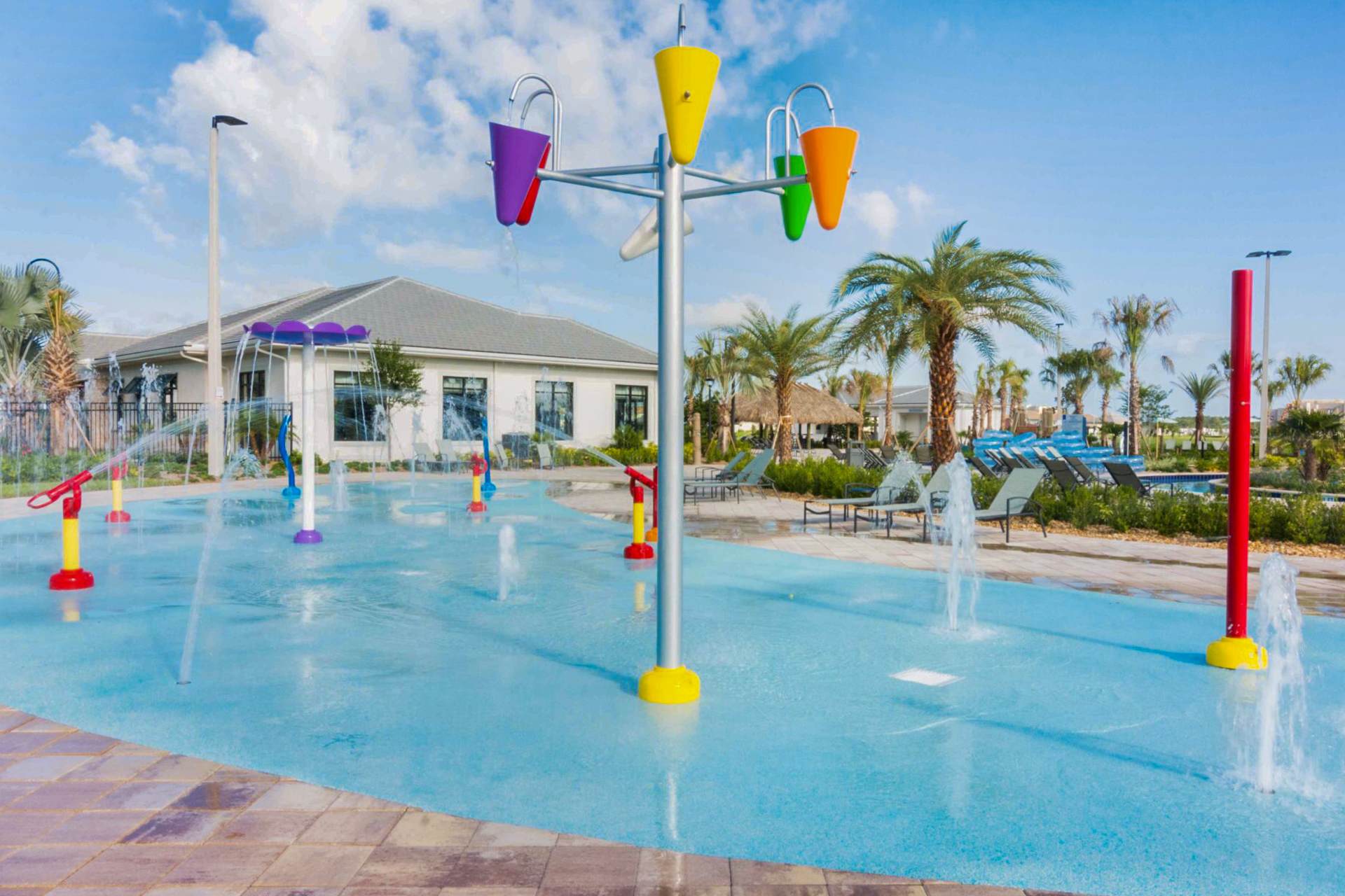 Kids Will Love This Colorful Splash Pad Area
