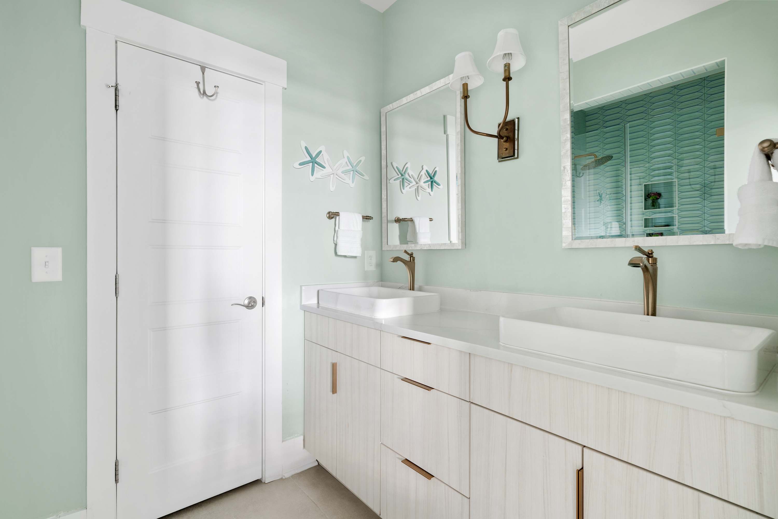 Bathroom #1: Walk-in Shower + Double Vanity