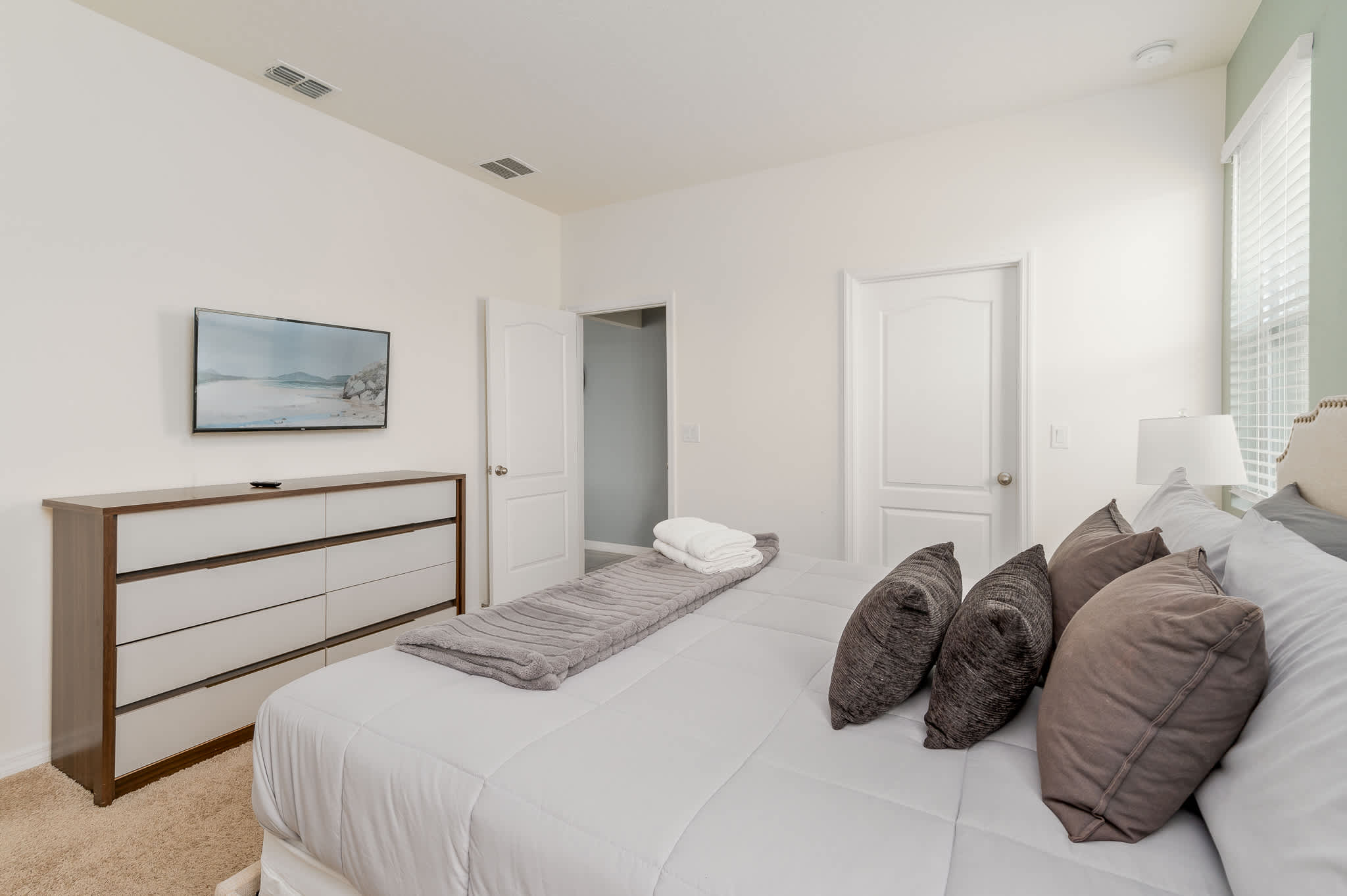 First floor bedroom, King bed, bathroom attached