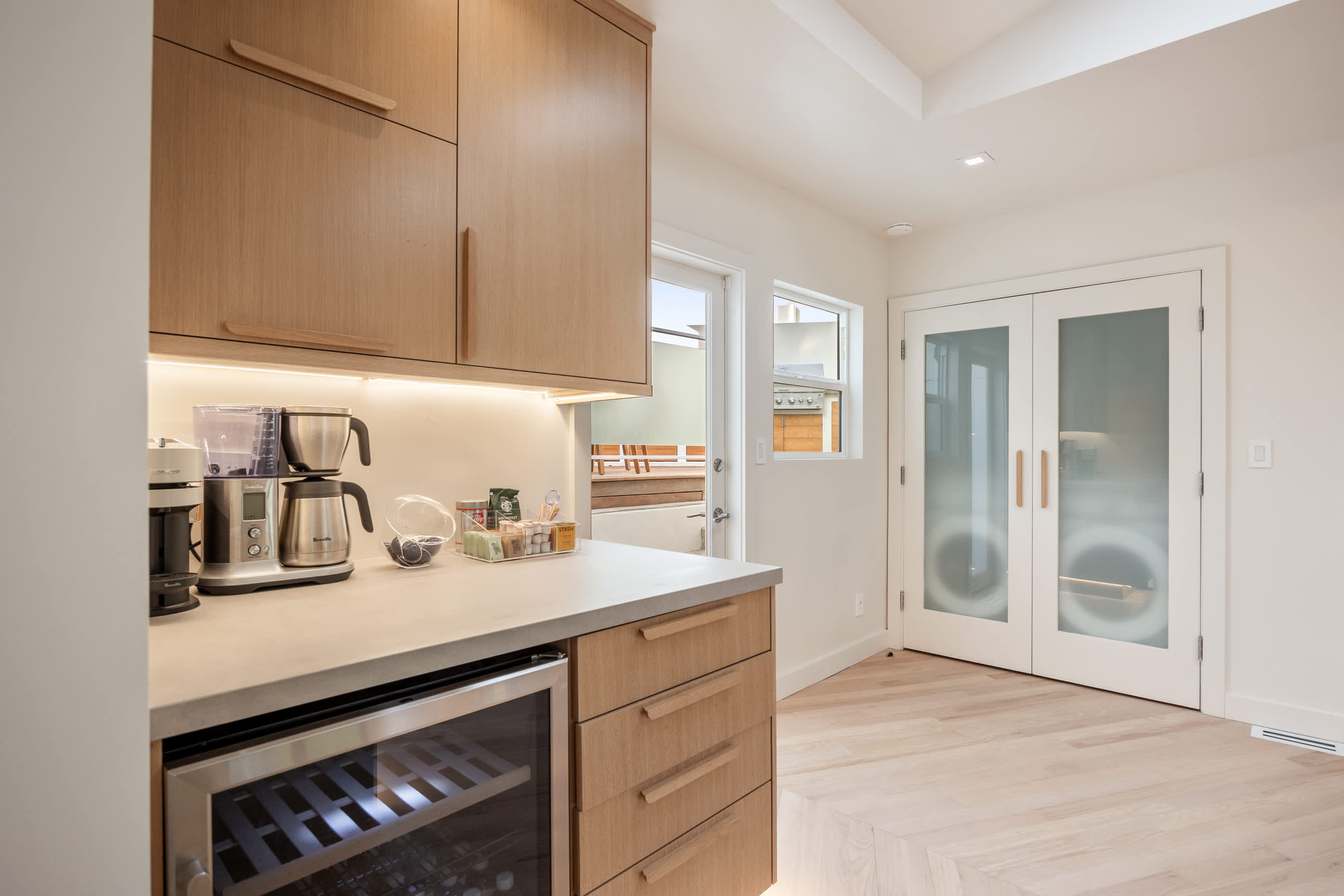 Featuring a Breville coffee maker with curated essentials for a perfect morning routine.