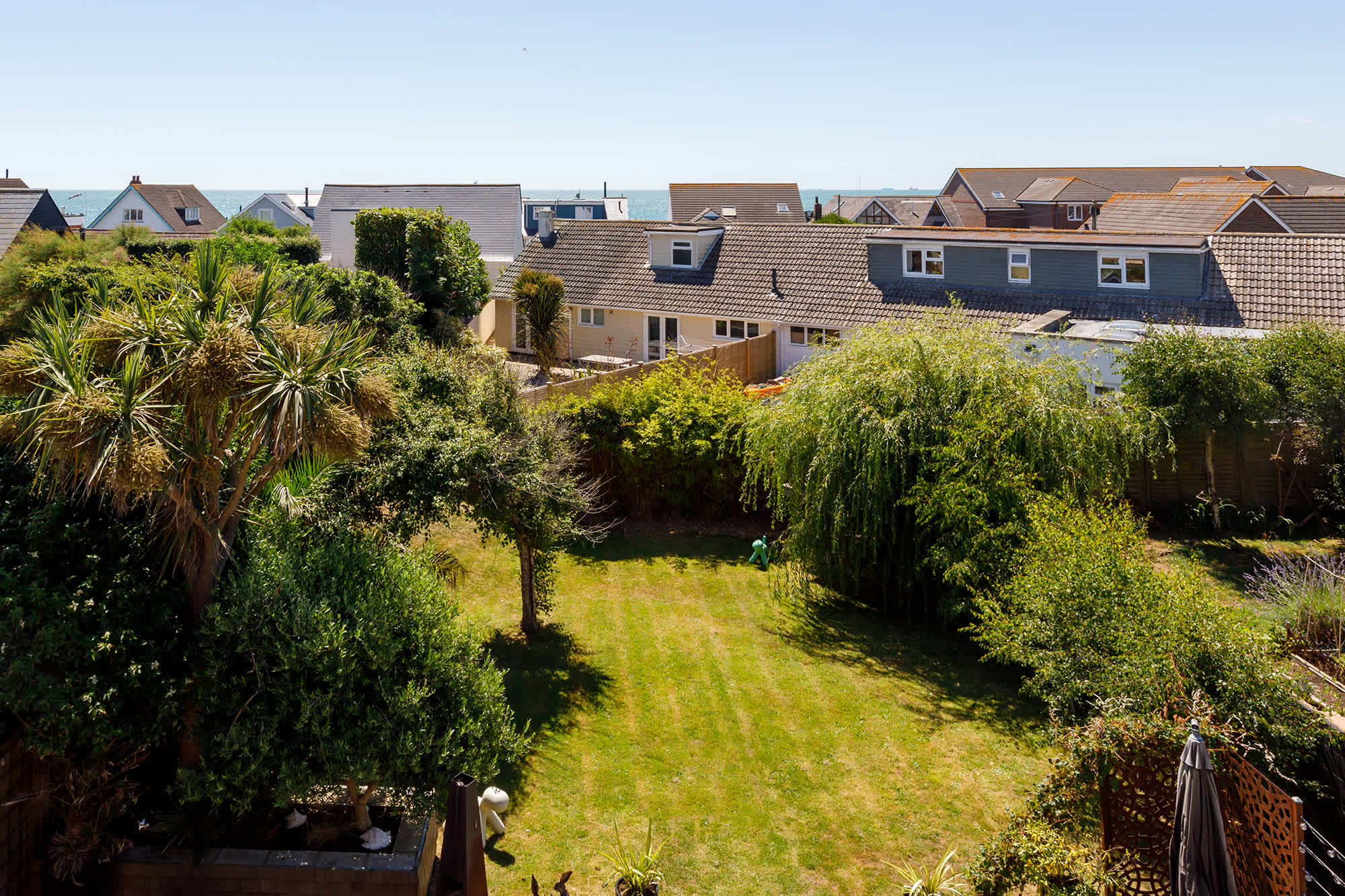 A large garden and sea views, what more can you ask for!