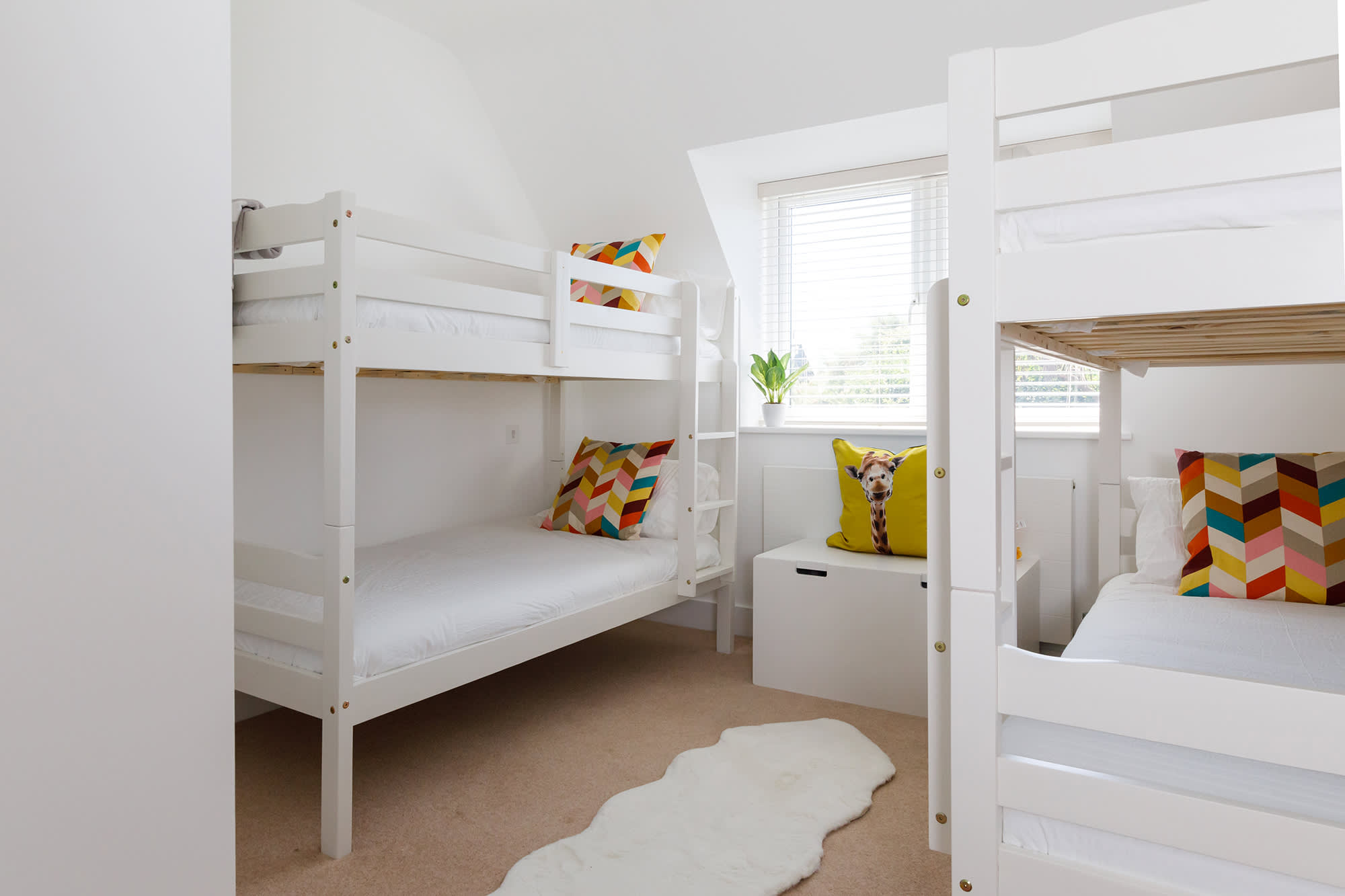 The fun never stops in the bedroom with two bunks