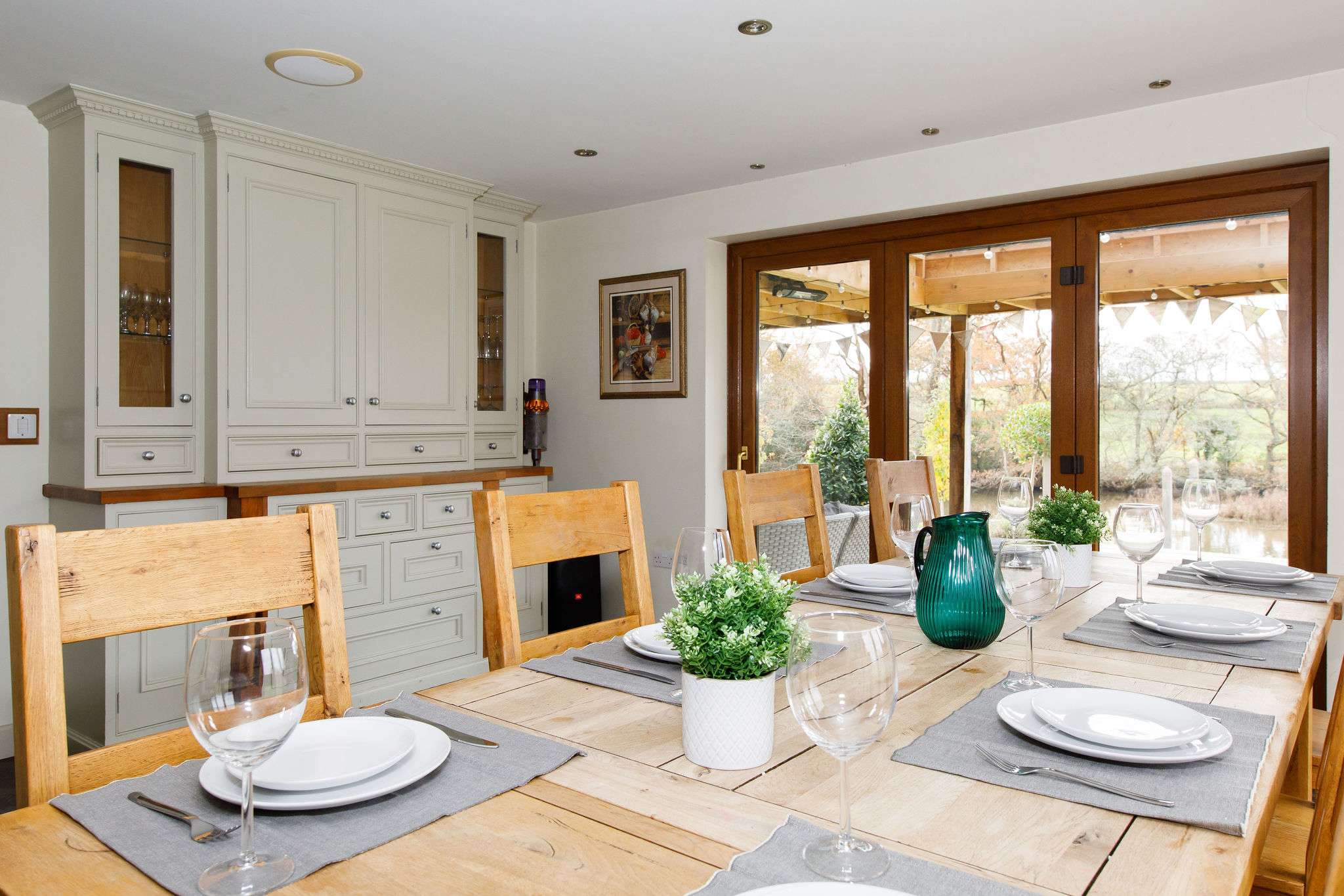 Enjoy long, leisurely meals in the expansive dining room.