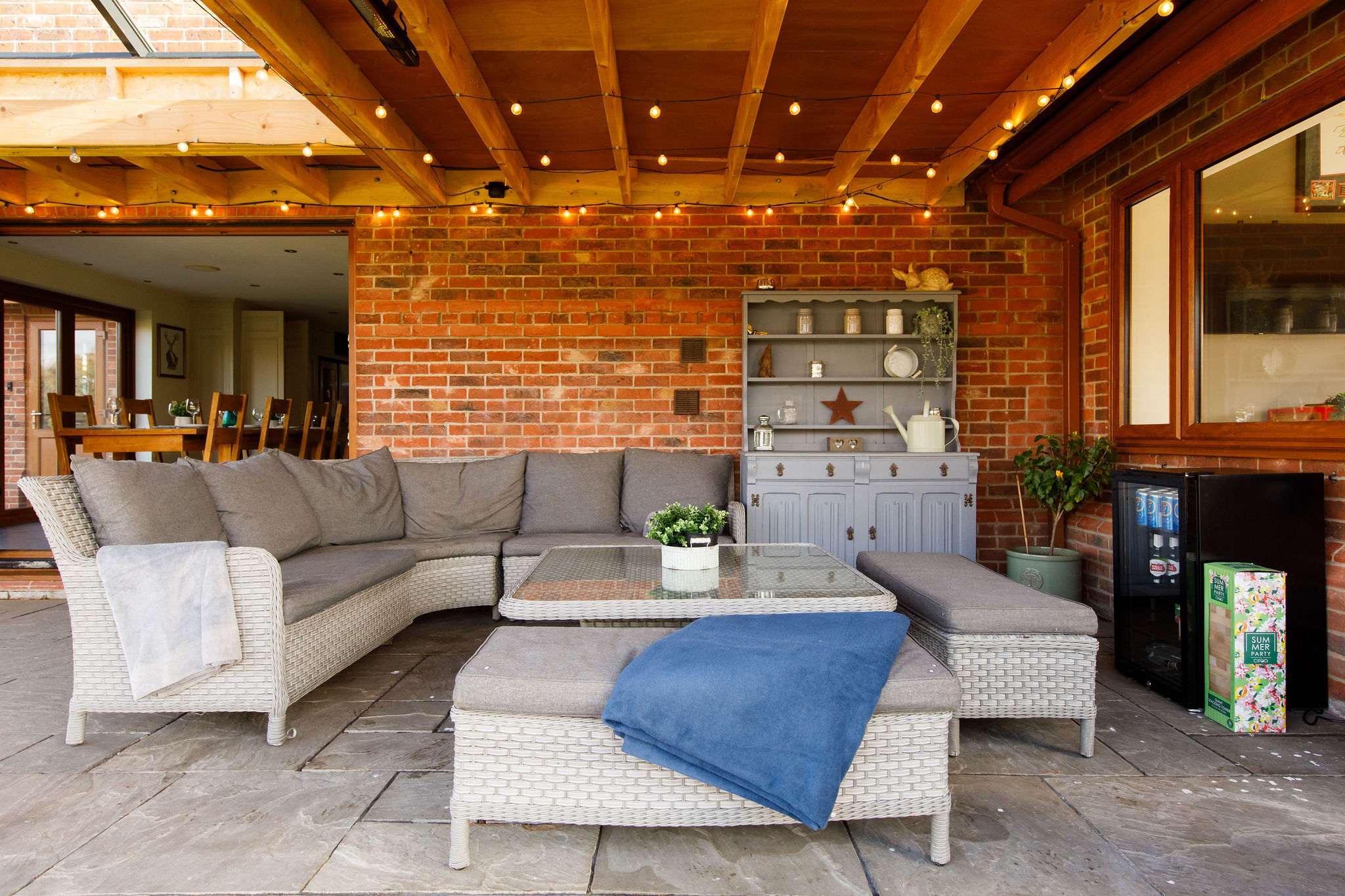 There is outdoor dining furniture for alfresco meals and long evenings chatting with loved ones as the sun goes down.