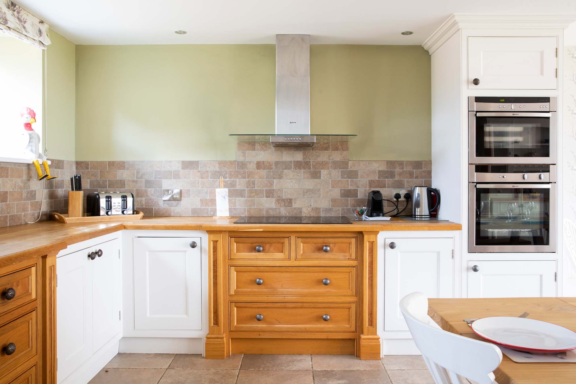 The kitchen is fully equipped with everything you need to prepare a family meal.