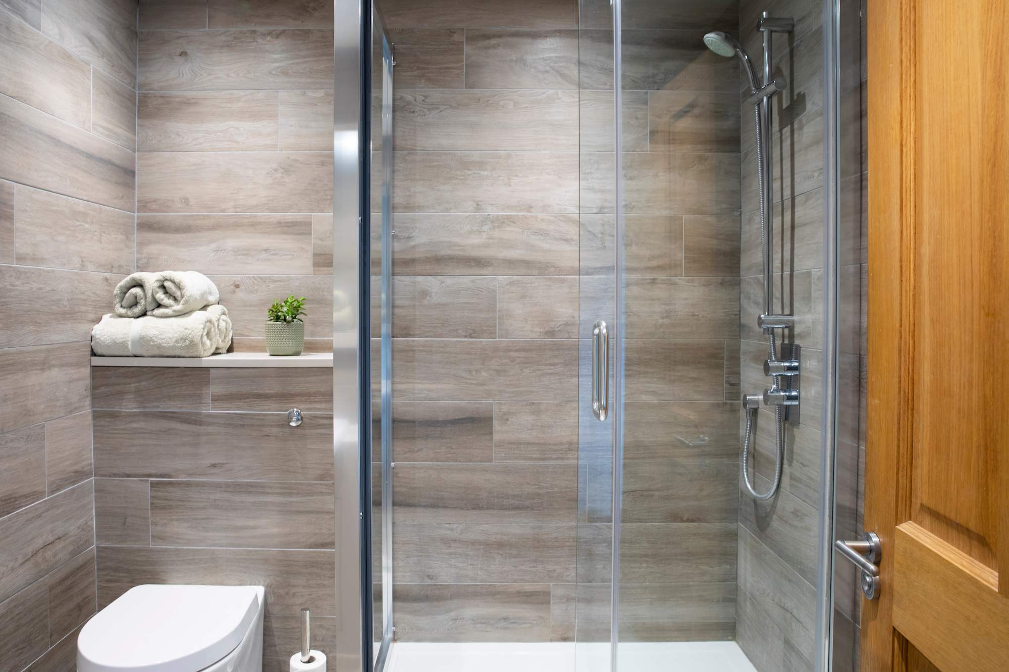 Master bedroom ensuite with spacious shower.