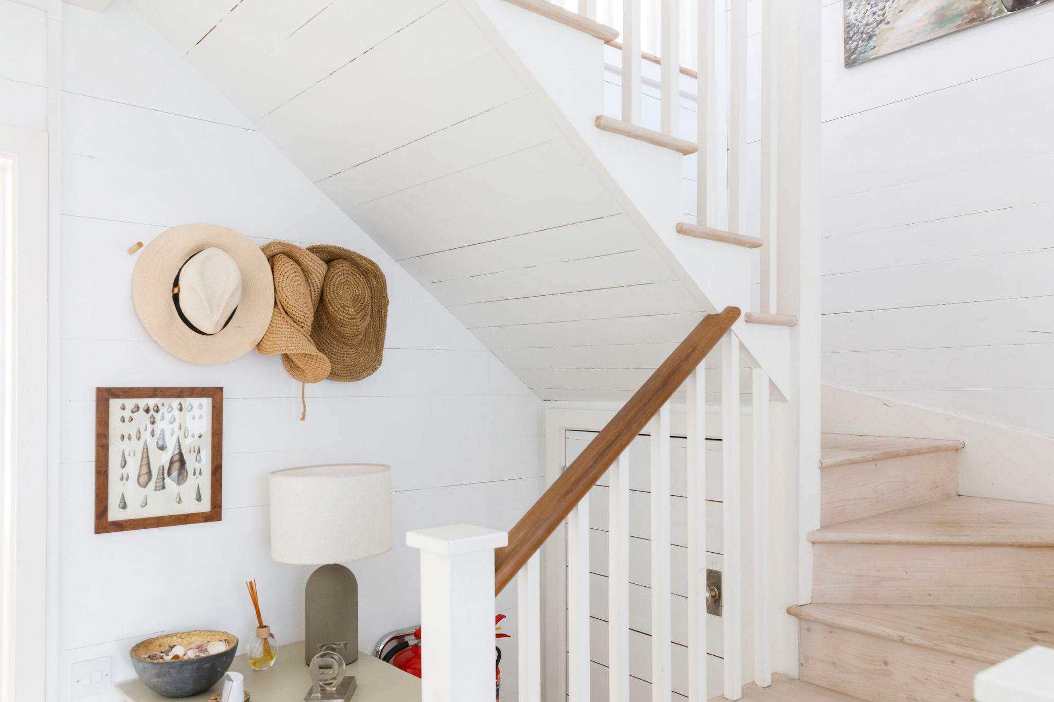 Upstairs to three bedrooms and 2 bathrooms