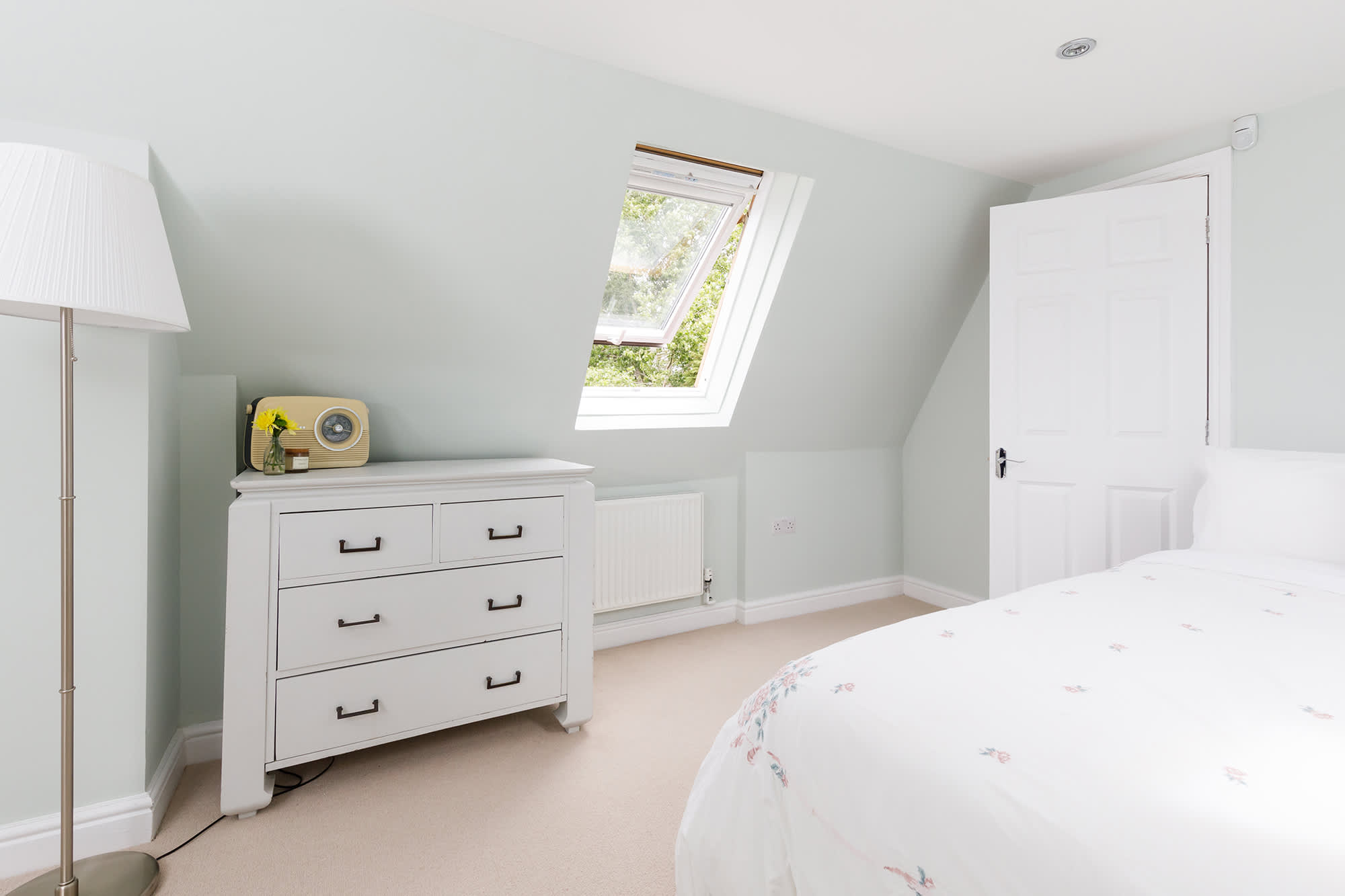 The top double room has velux windows to let the morning sun flood in.