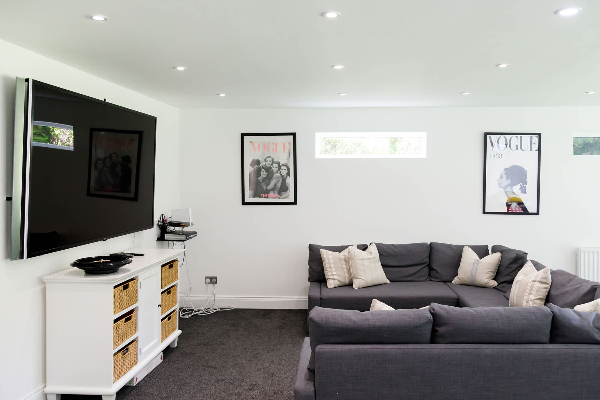 The games room is a perfect space for children or teenagers to hang out away from the adults.