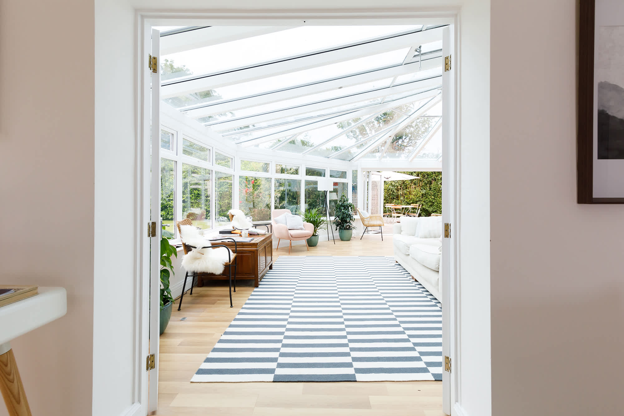 Off the lounge, you'll find the sunny south-west facing conservatory.