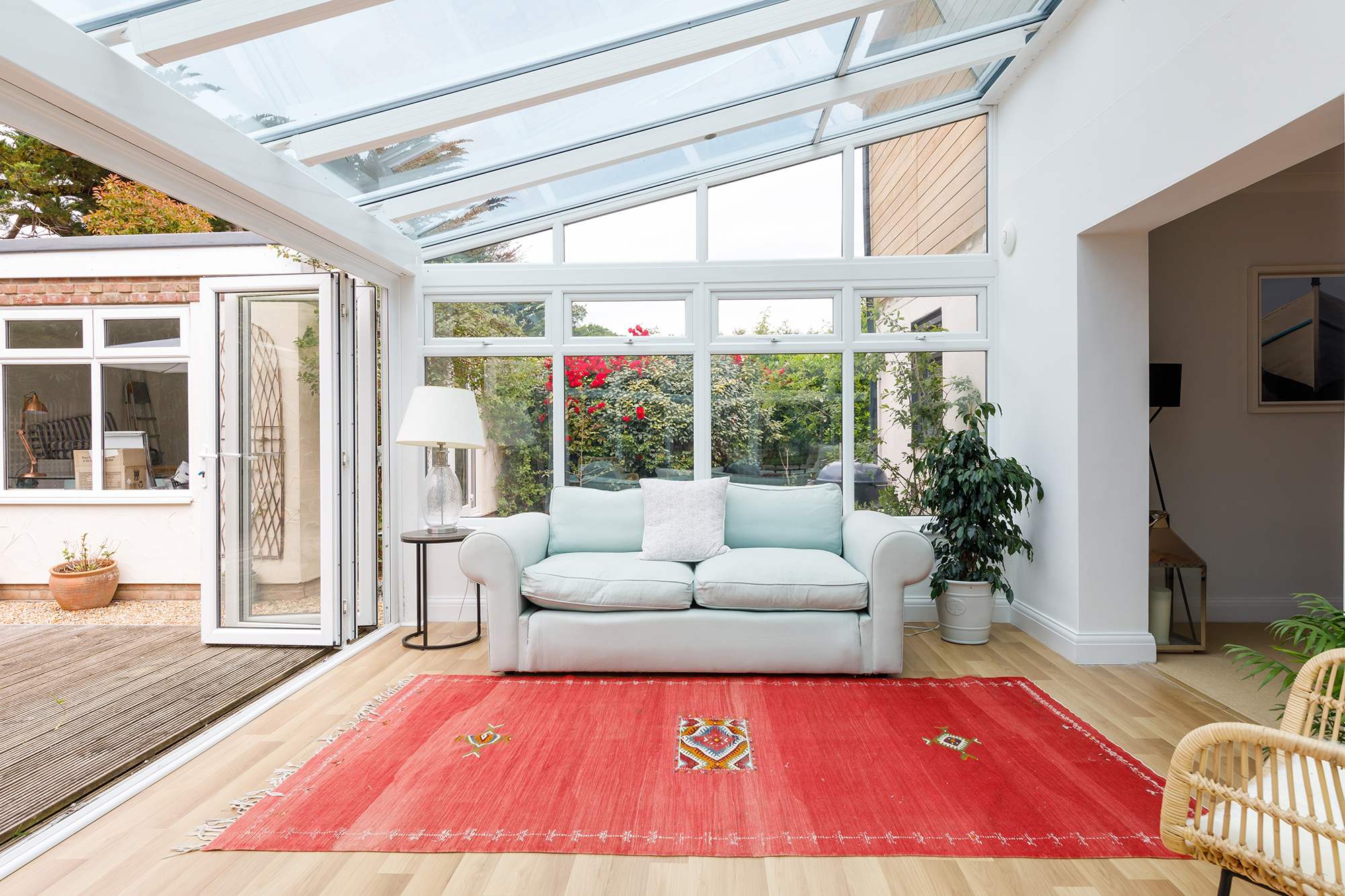 Open up the bi-folds onto the BBQ terrace.