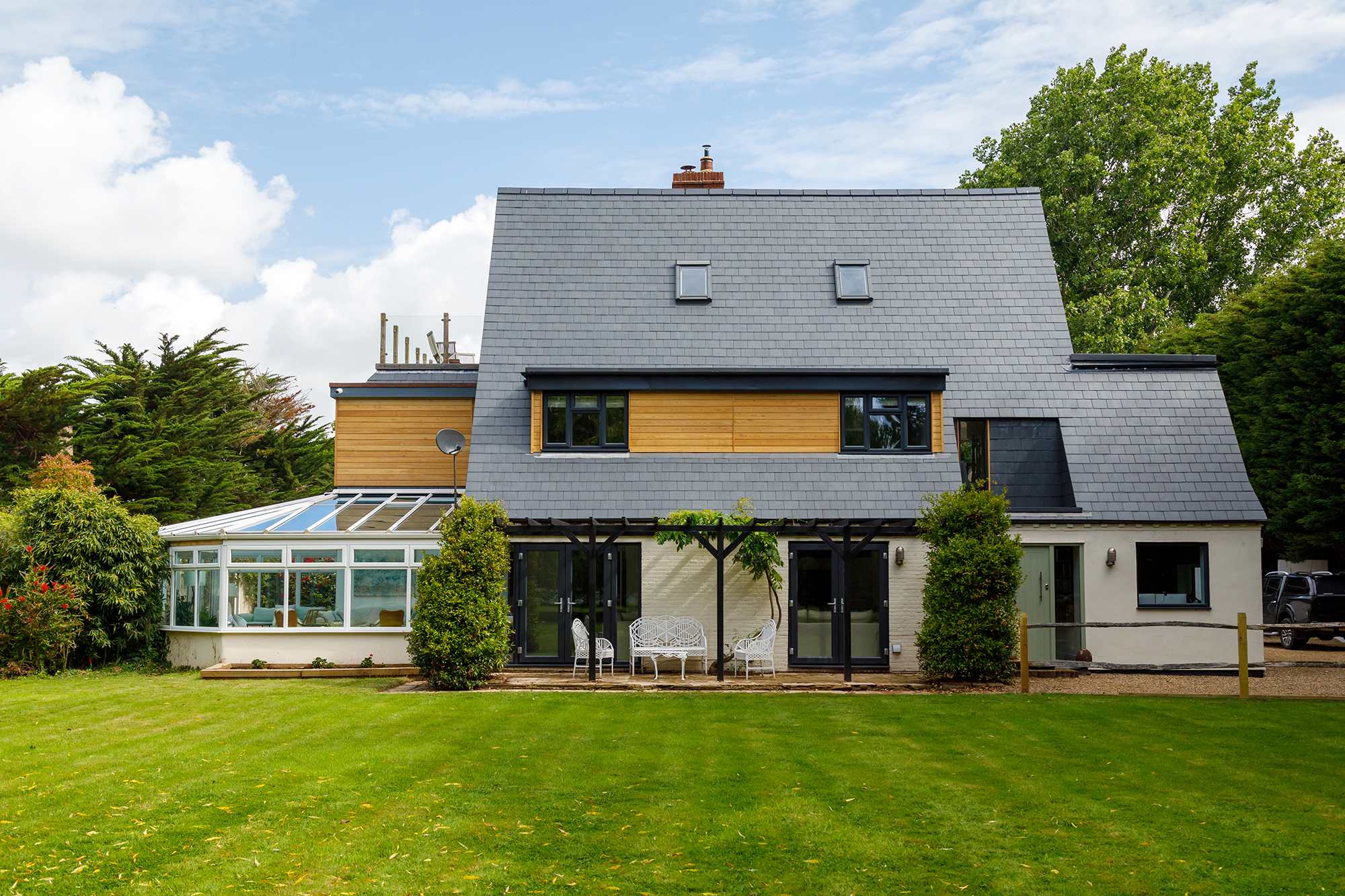 The front of the home catches the evening sun and is a lovely spot to sit with a cold drink.