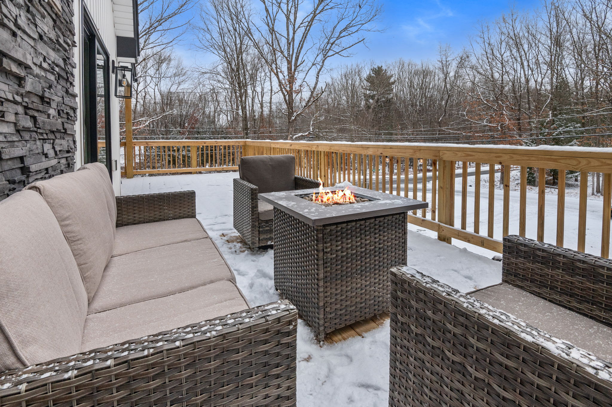 Gather around with friends, enjoy a warm drink, and experience the magic of a crisp evening under the stars.