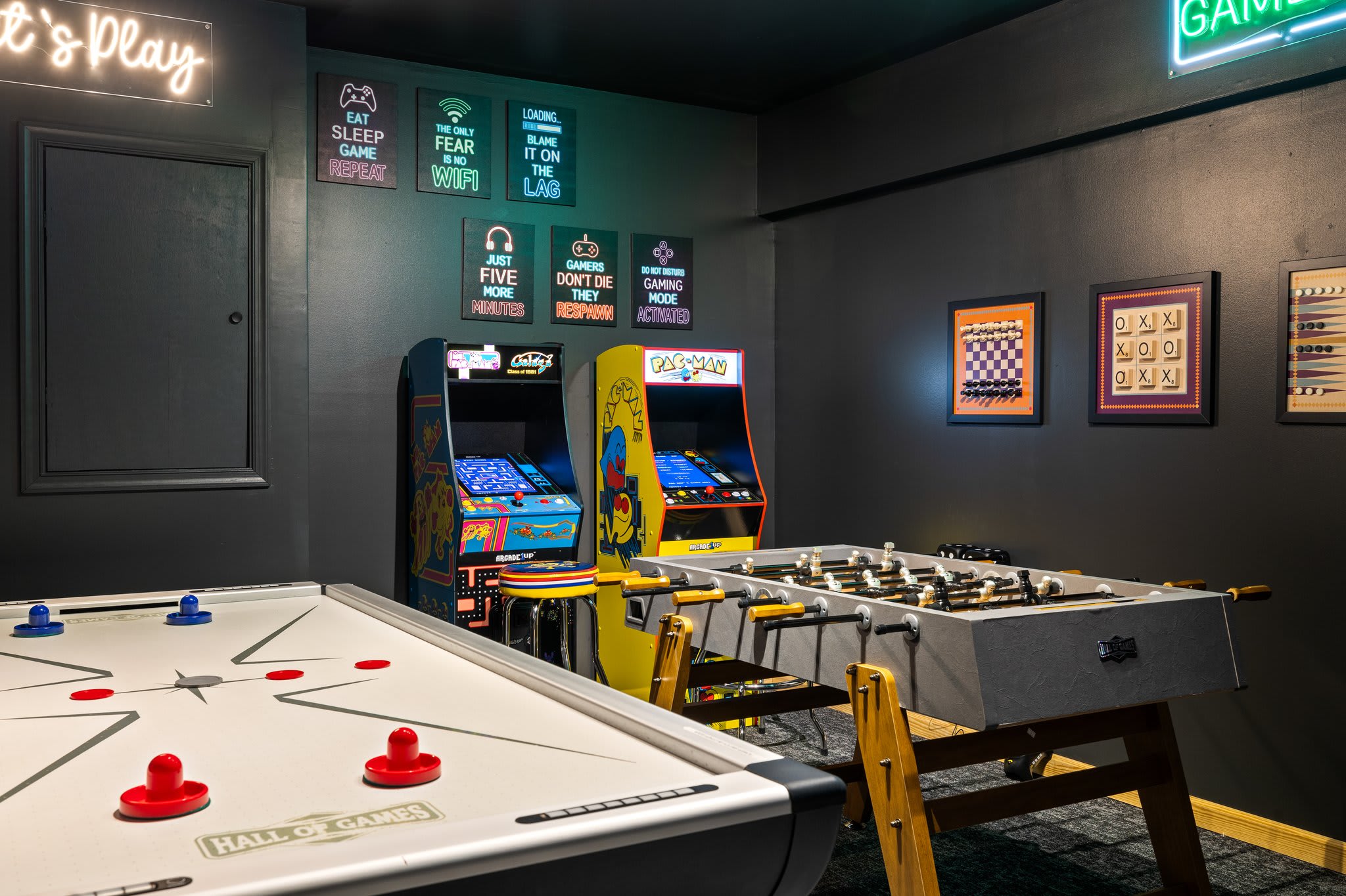 Game Night Starts Here
From air hockey battles to old-school arcade duels, this space brings all the energy.