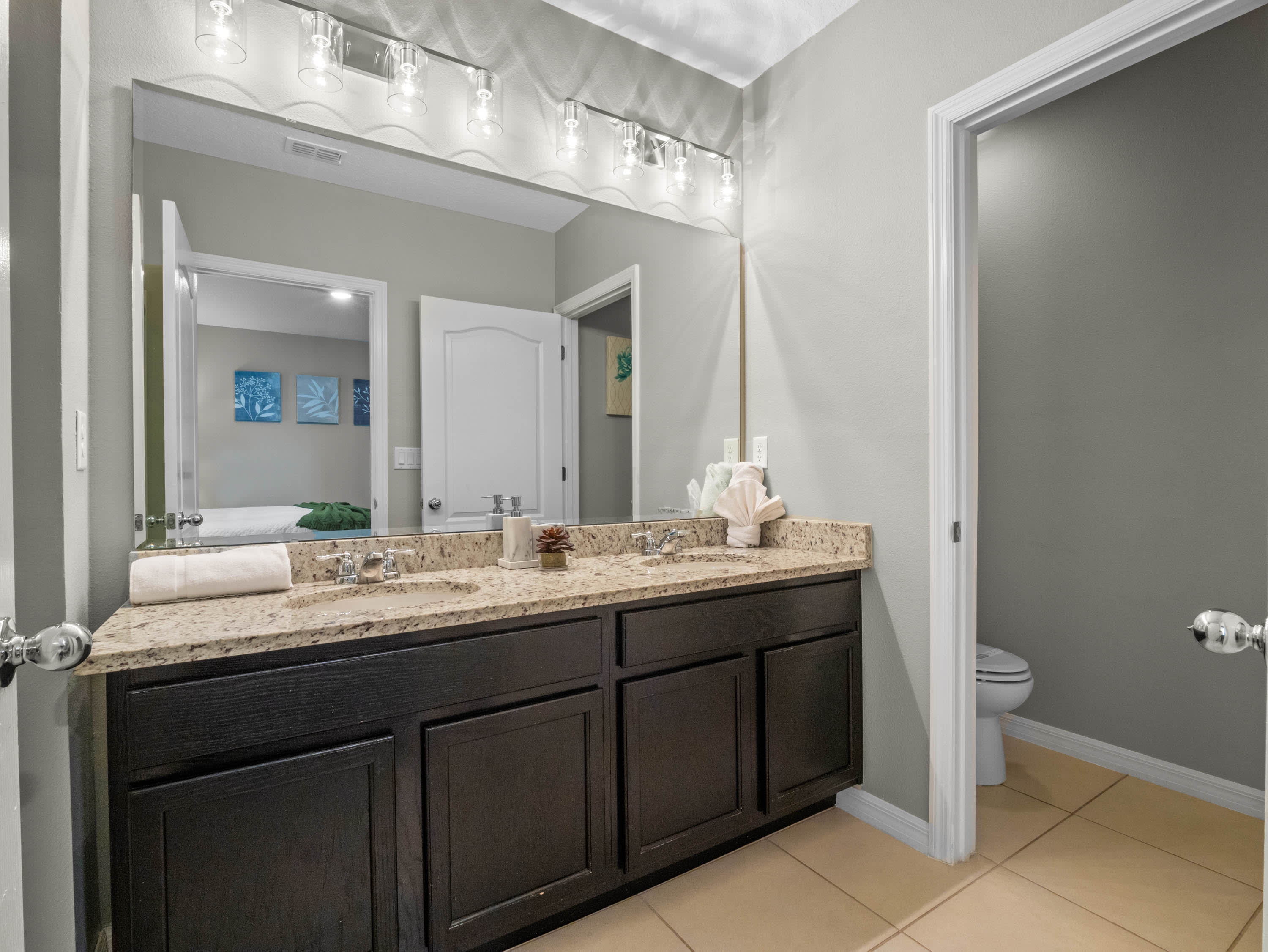 Bathroom attached to Bedroom 4.