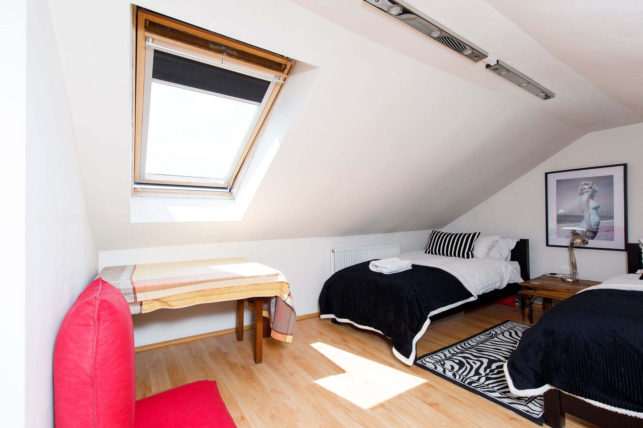 The twin room is comfy and cosy.