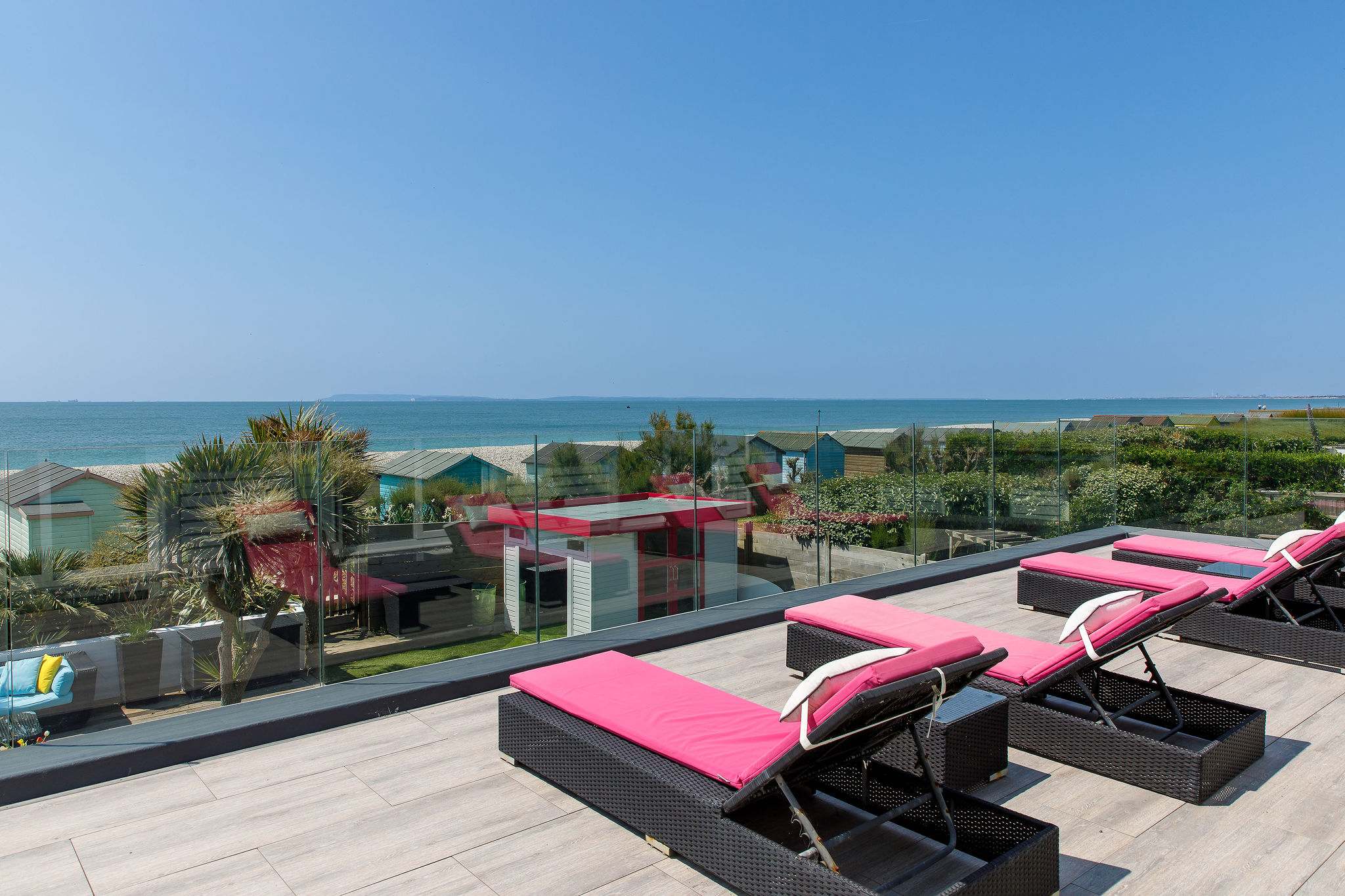 The home has a huge south facing balcony with sun lounger to use during the warmer months.