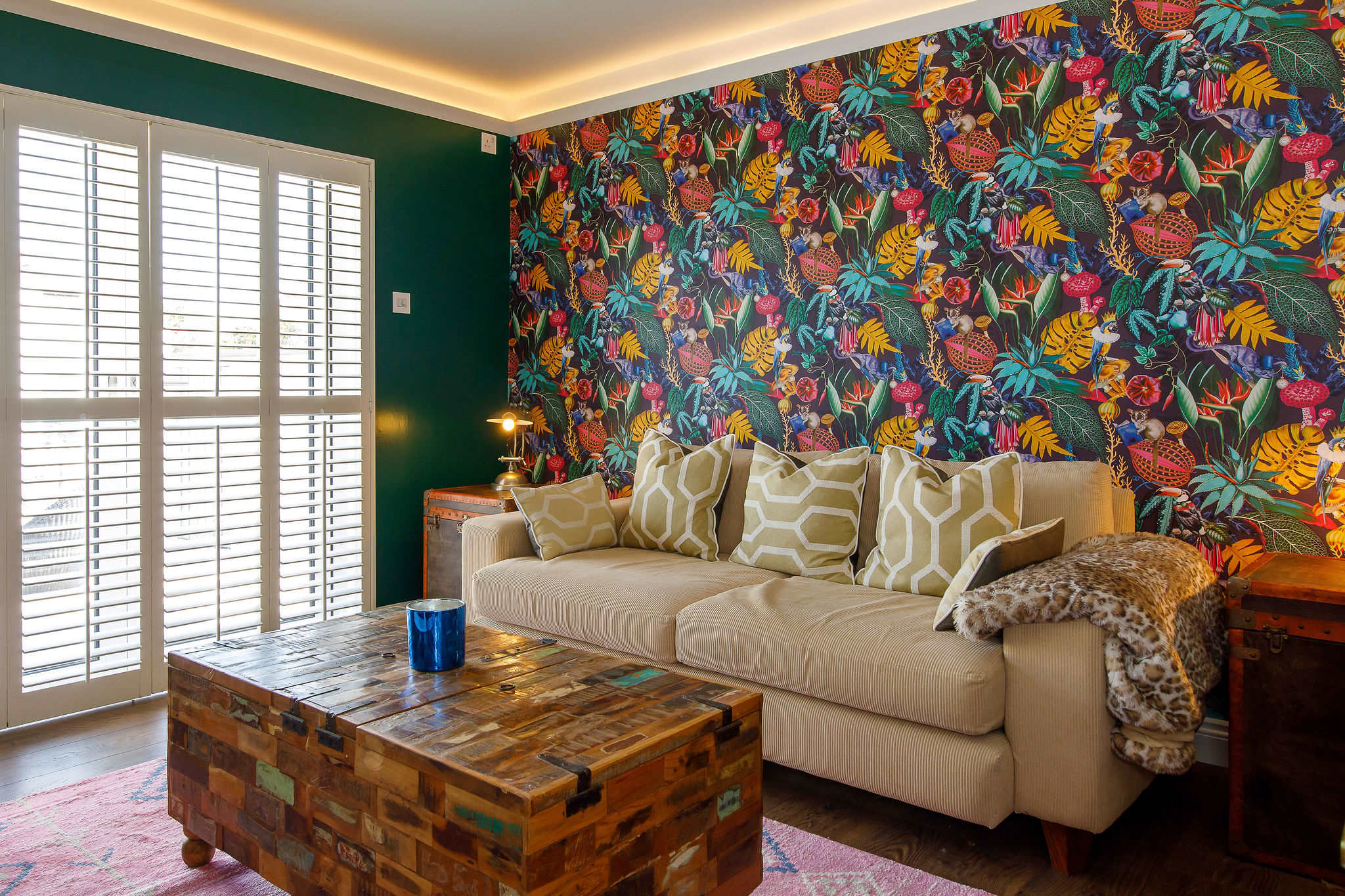 The snug lounge is separate from the main hub of the house and a great space to escape to with a magazine or to watch a favourite TV show.