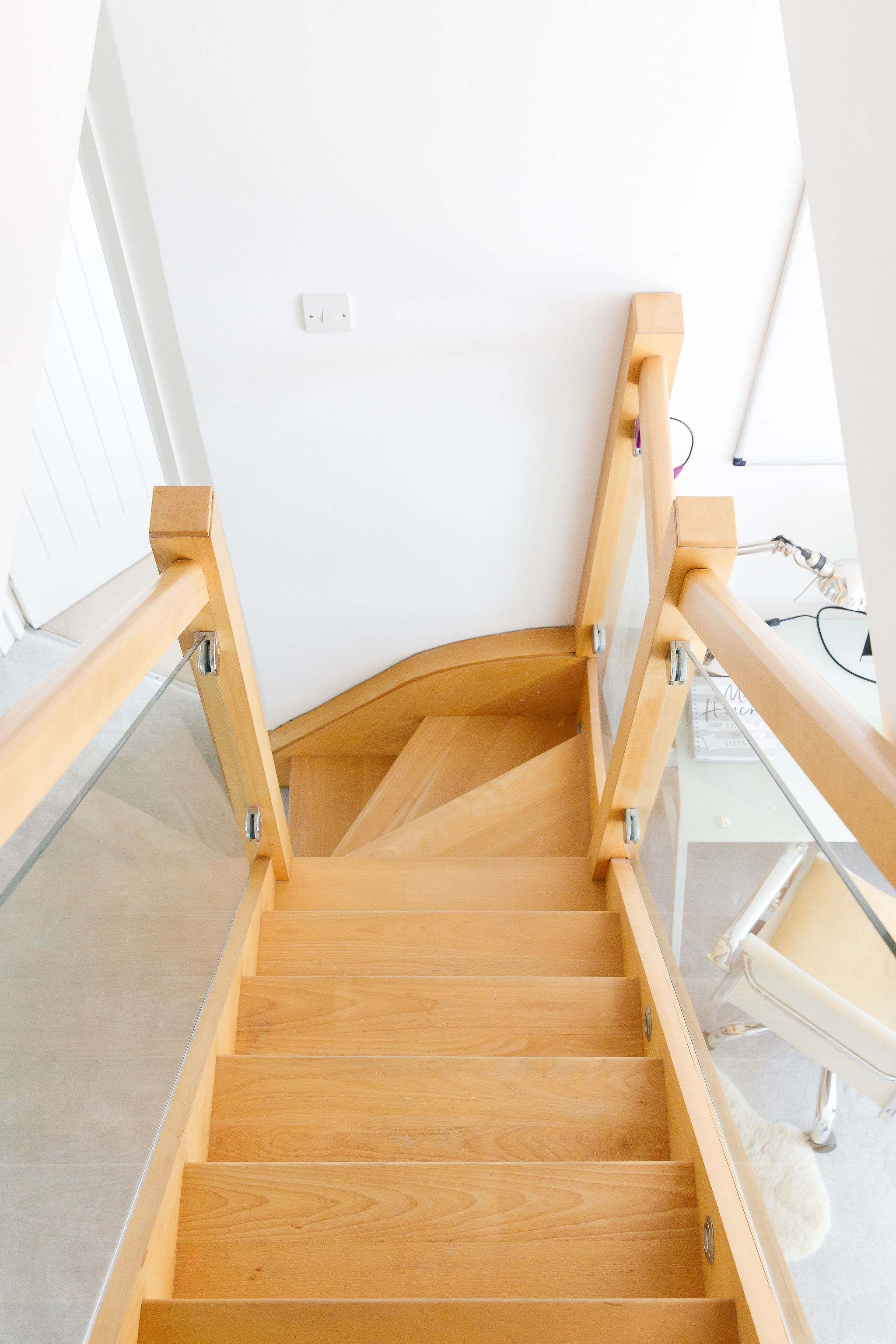 Head to the top floor to find a twin bedroom.