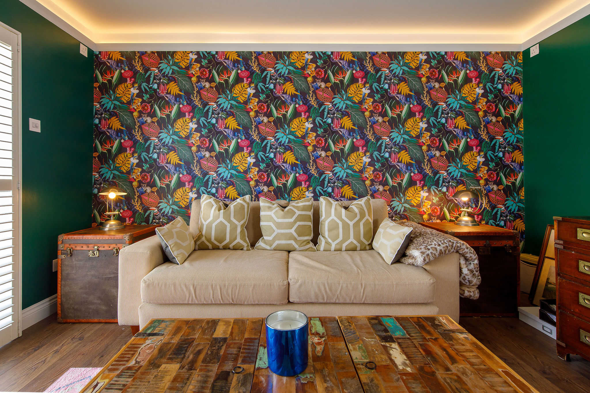 Beautifully decorated, the snug lounge feels luxurious but cosy.