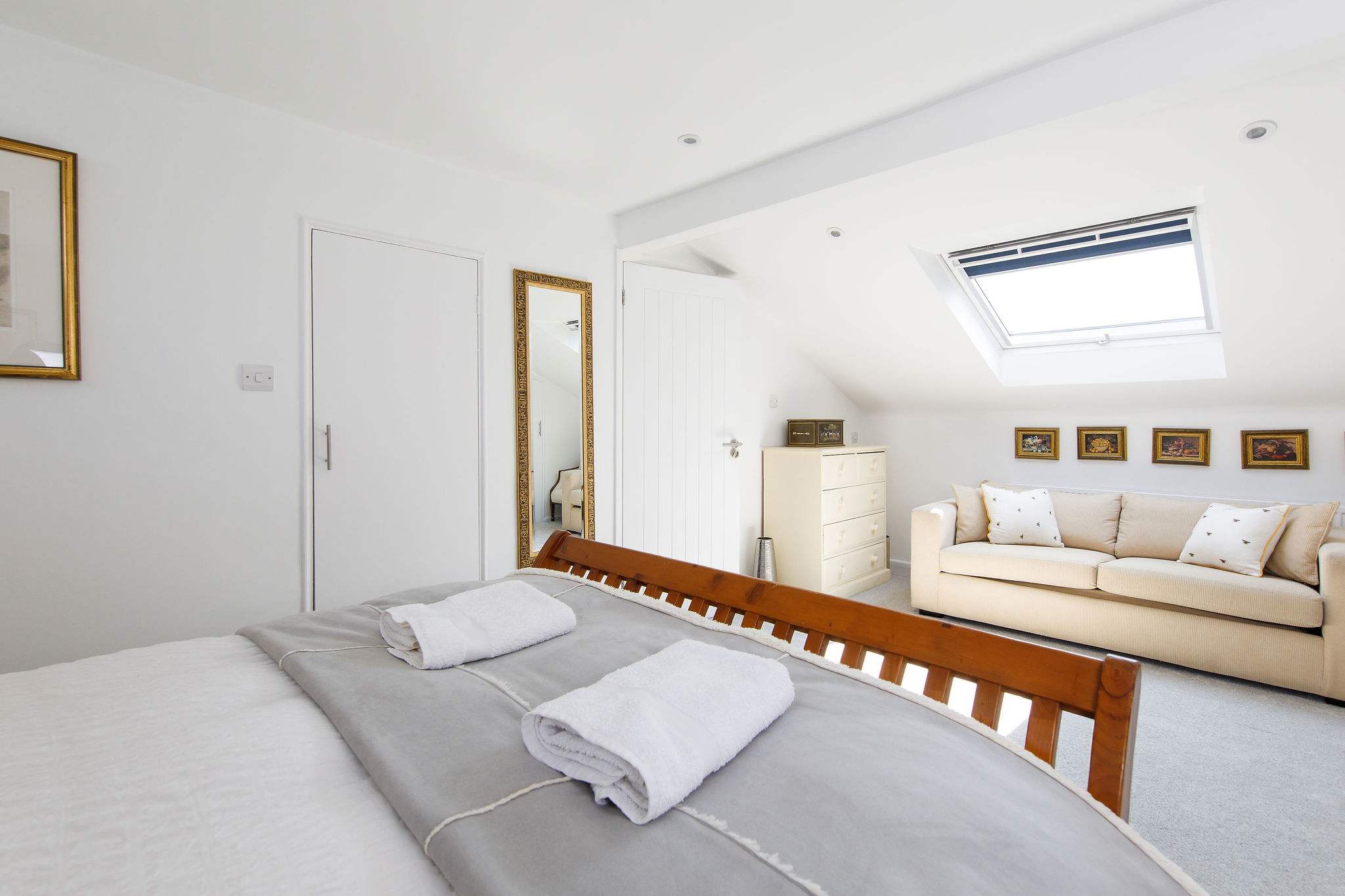 This room also has a sofa bed to sleep two additional guests. A perfect set up to sleep a family of 4.