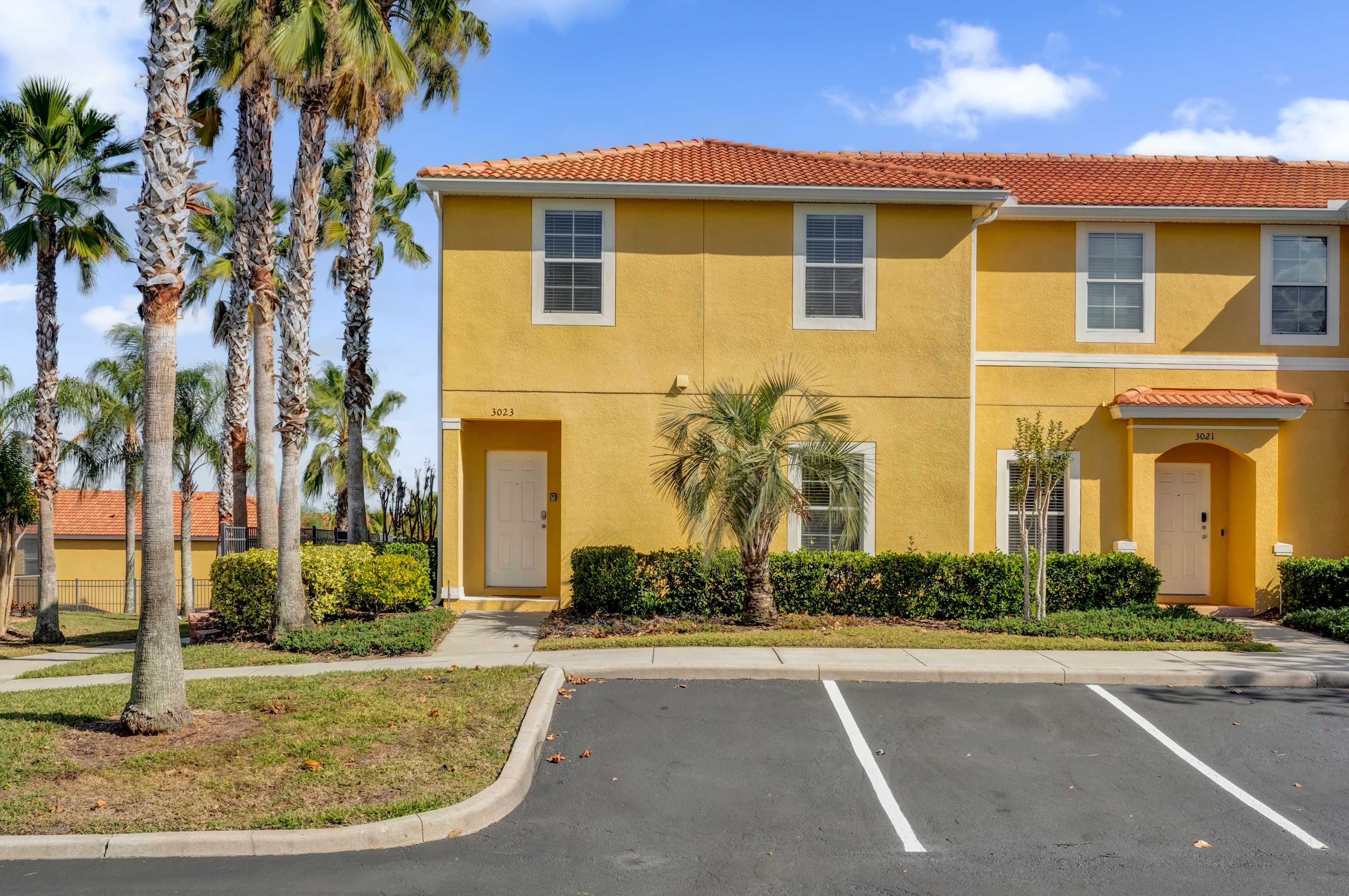 Up to 2 vehicles can park in the driveway in front and across the street of the townhome on a first come, first served basis. 