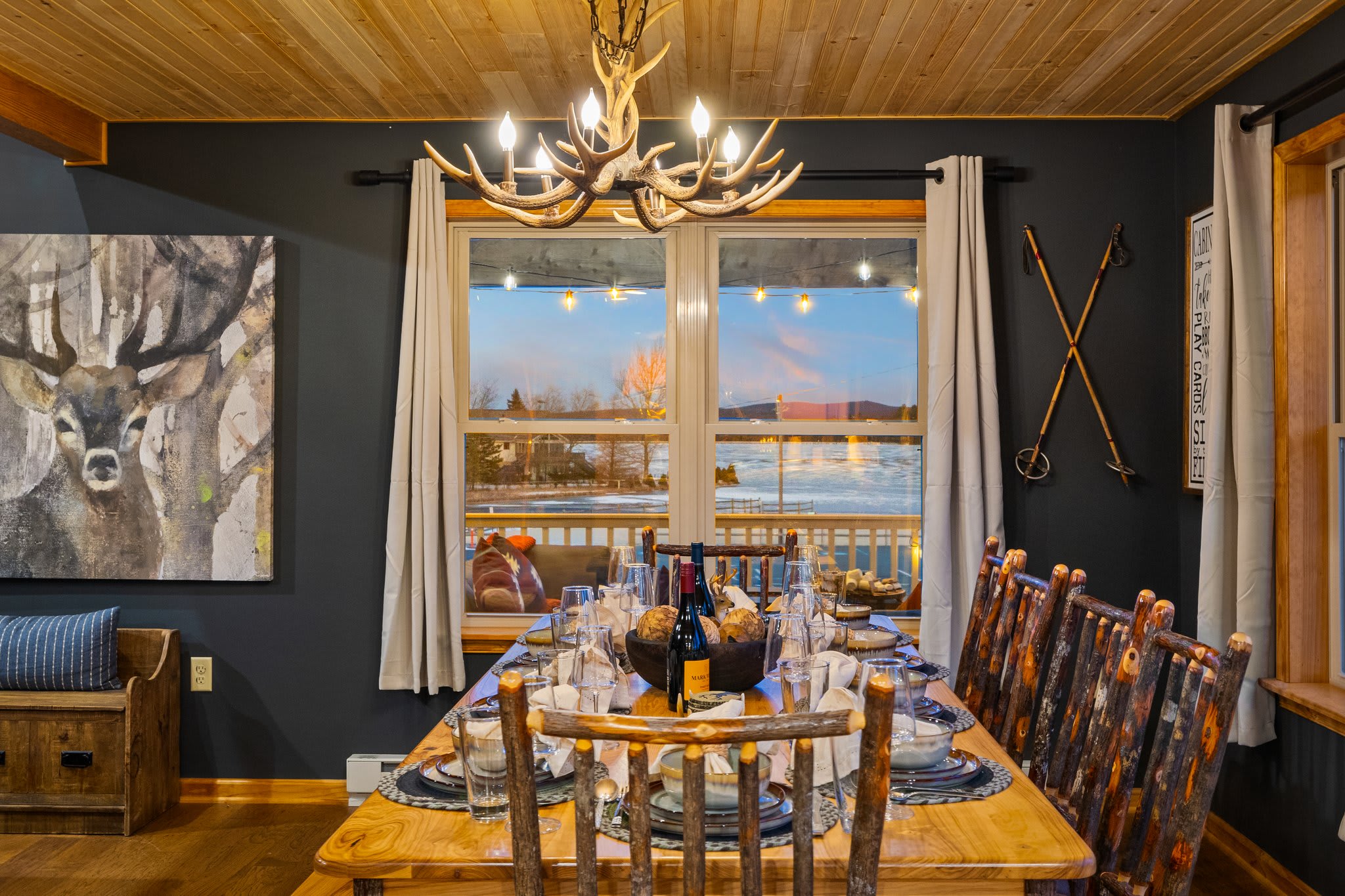 Gather your crew around this stunning farmhouse-style table with seating for all. It’s made for slow meals, laughter, and a few too many helpings.