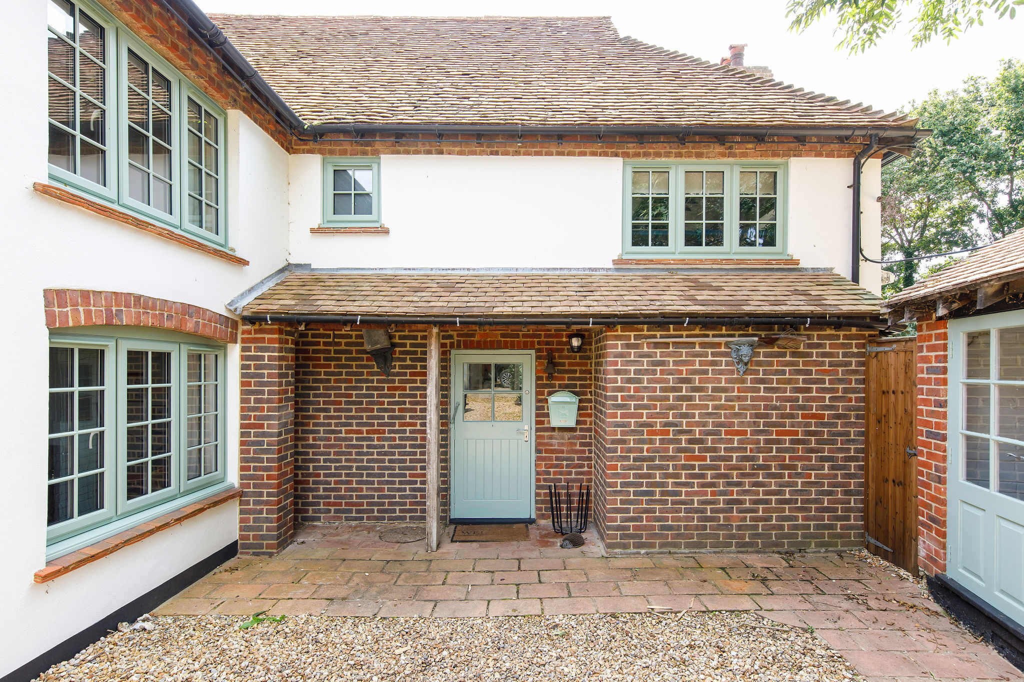 The home has cottage charm inside and out.