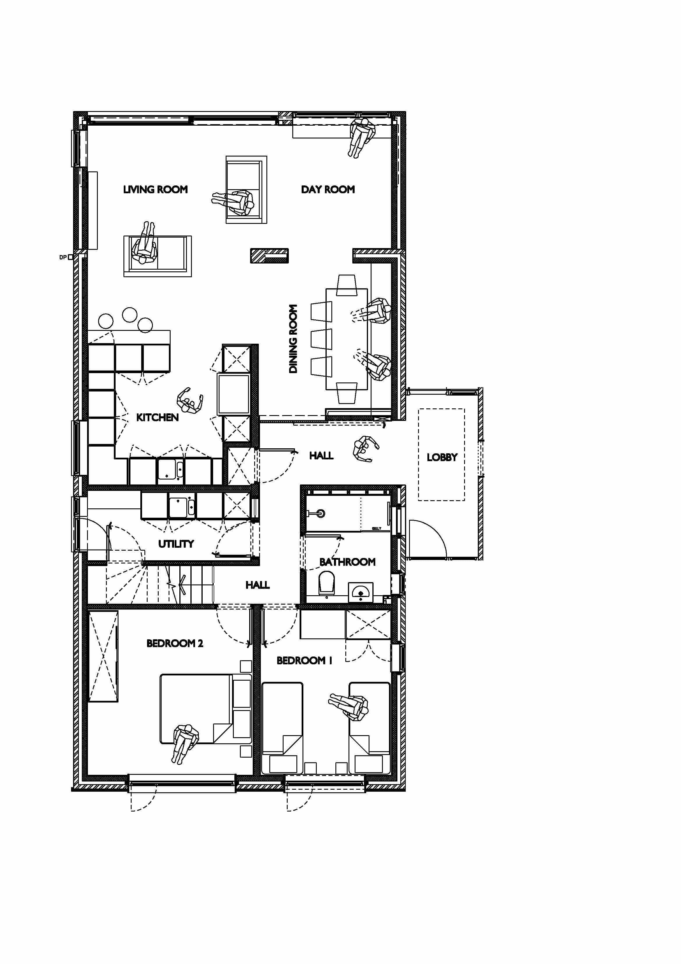 Ground floor plan of the home.
