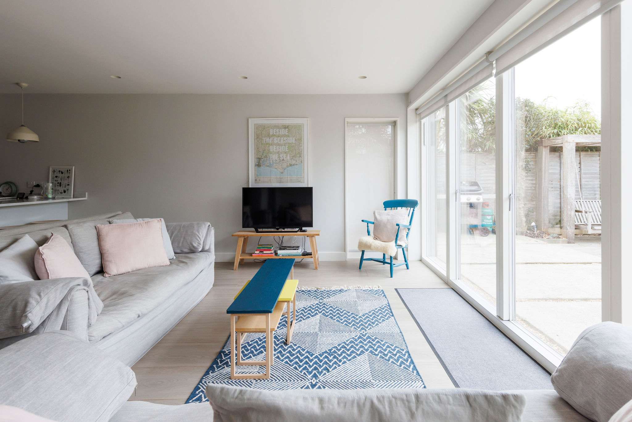 Lovely open plan lounge/dining/kitchen area with huge bi-folds onto the patio