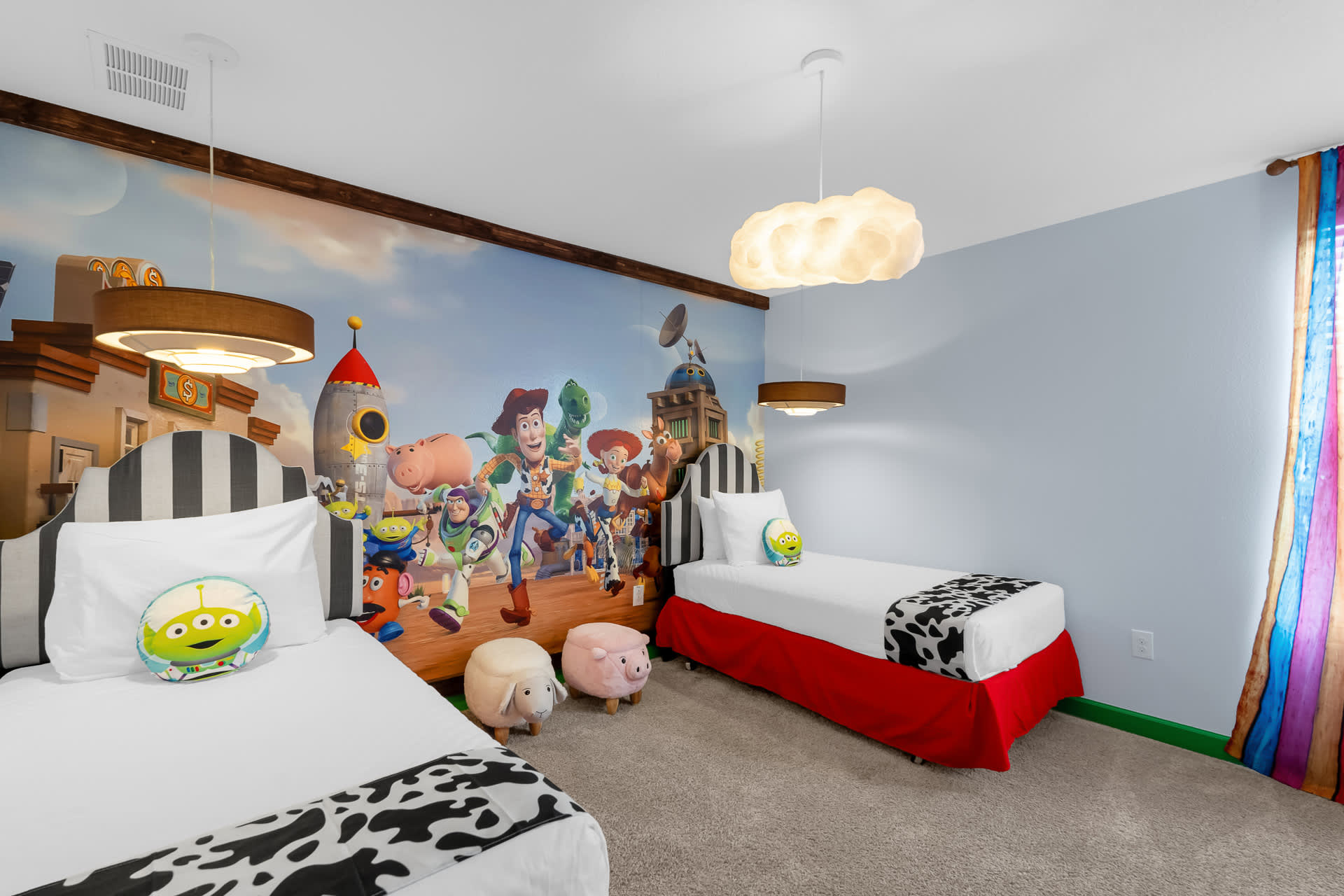 Toy Story Themed Room with Two Twin Beds 