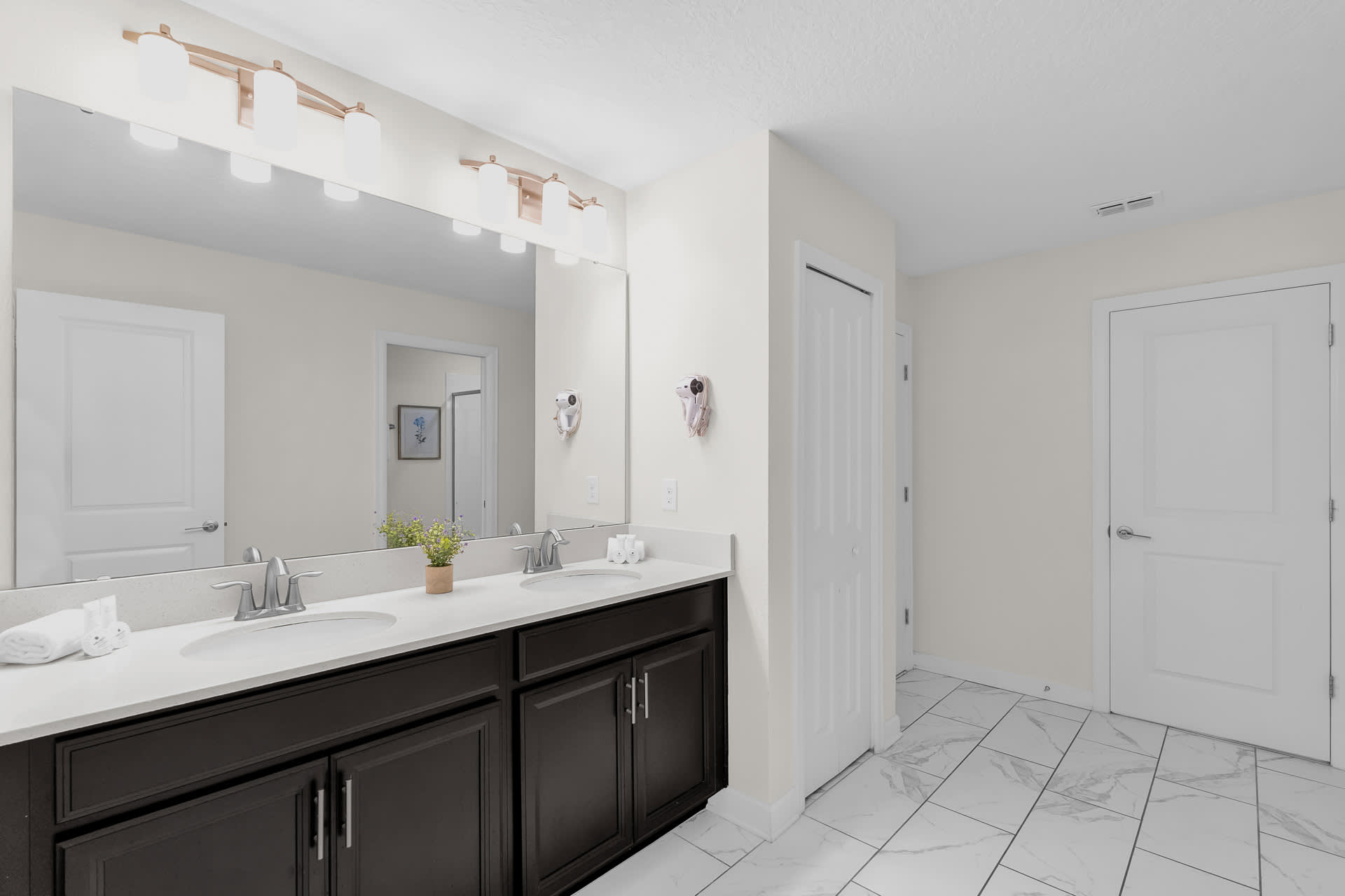 Large Spacious Bathroom with Double Vanity