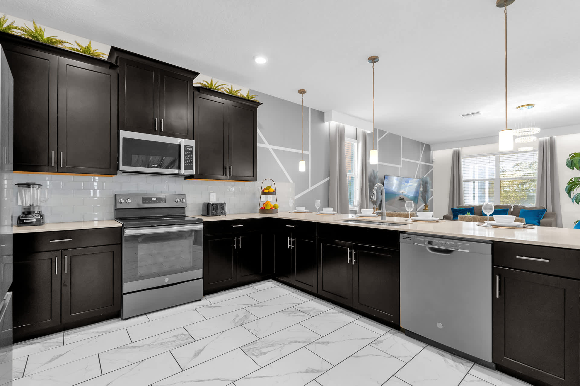 Fully Equipped Kitchen with Stainless Steel Appliances