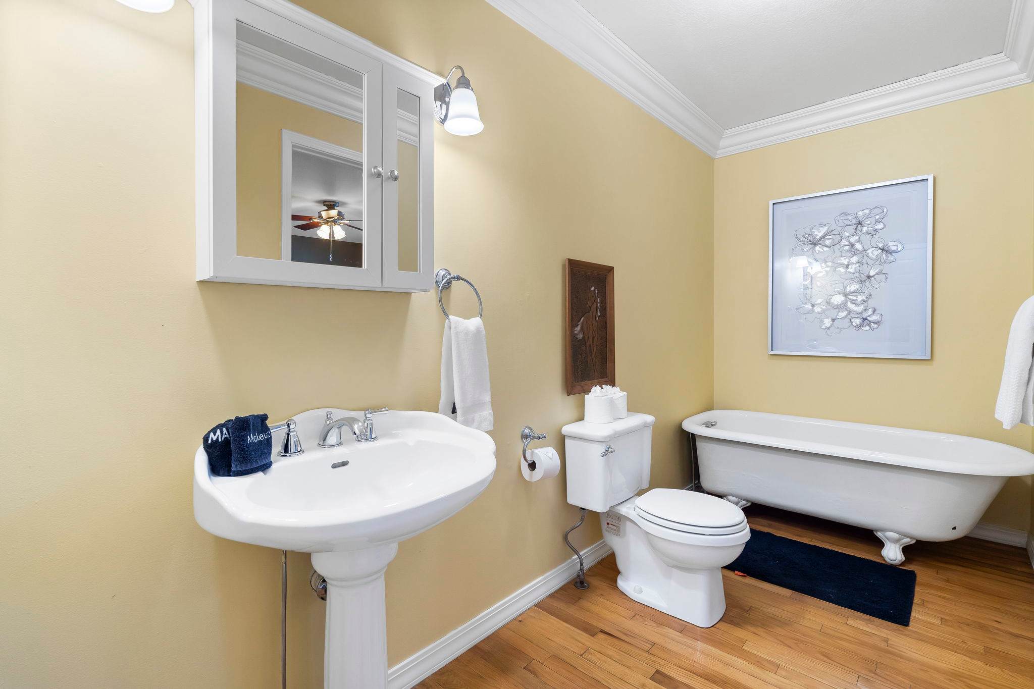 second bathroom on primary floor, tub only