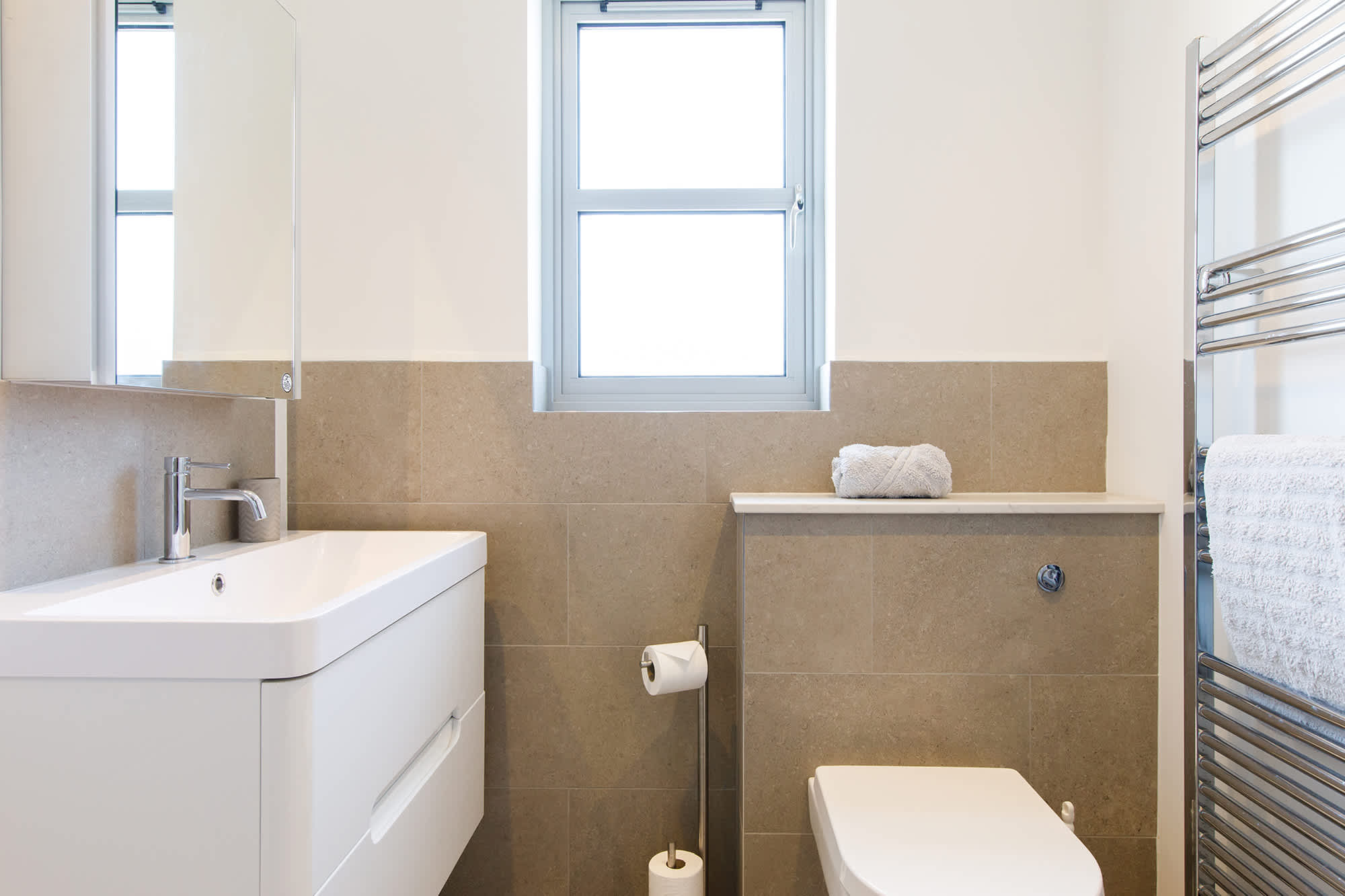 We've stocked the house with clean towels and essential toiletries