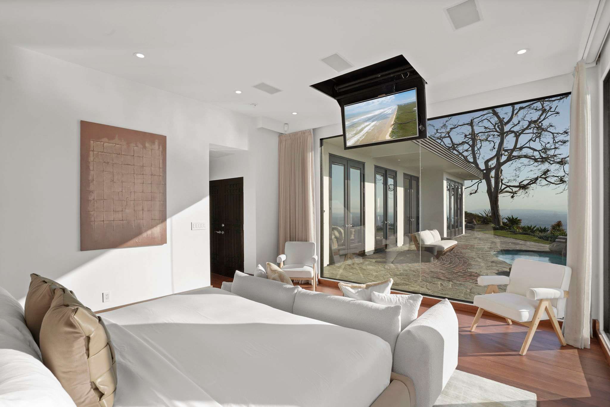Wrap yourself in a plush duvet and feel the softness of premium linens.