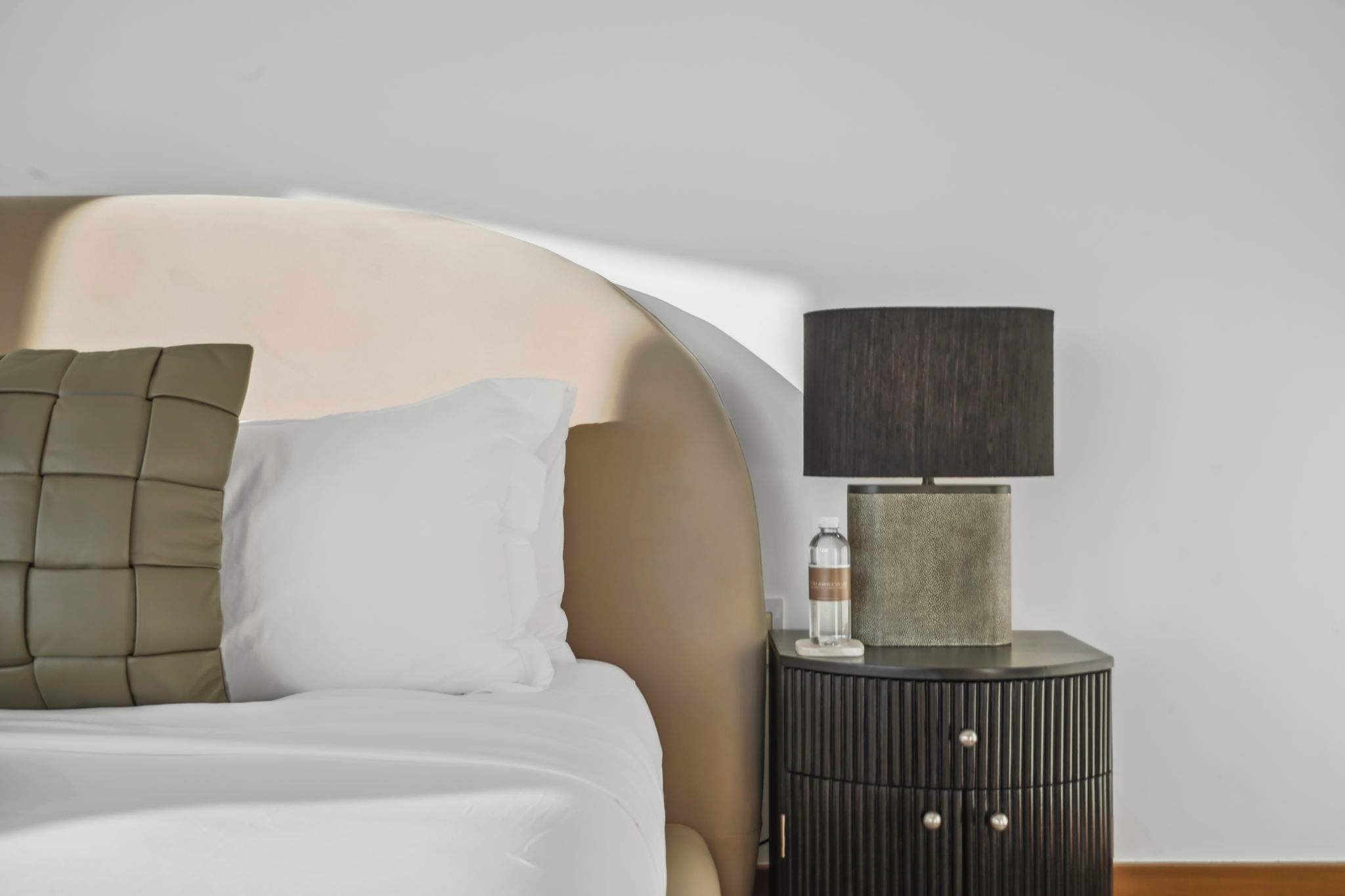Recharge easily with USB ports and outlets right by your bedside.