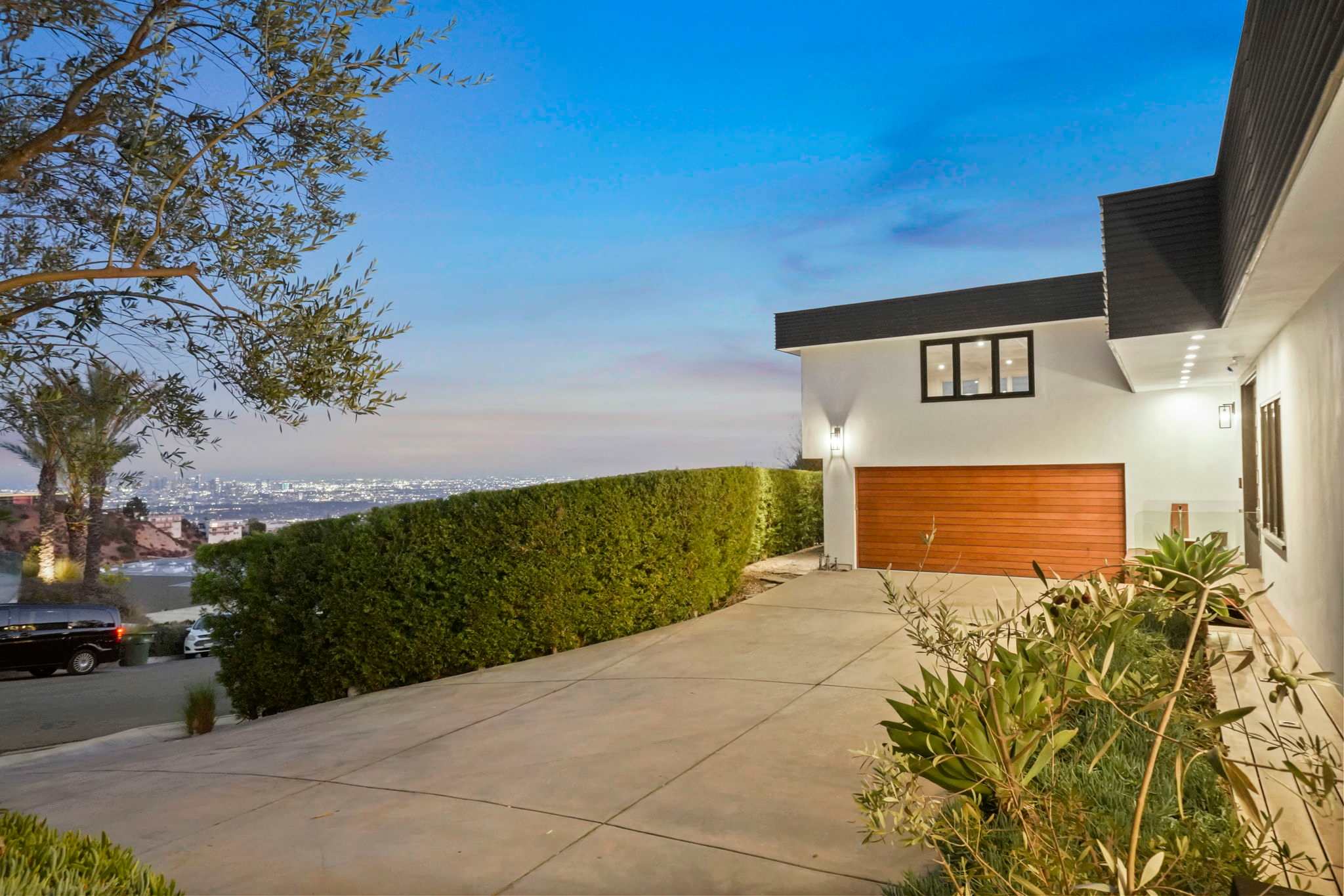 A private driveway welcomes you to your serene escape.
