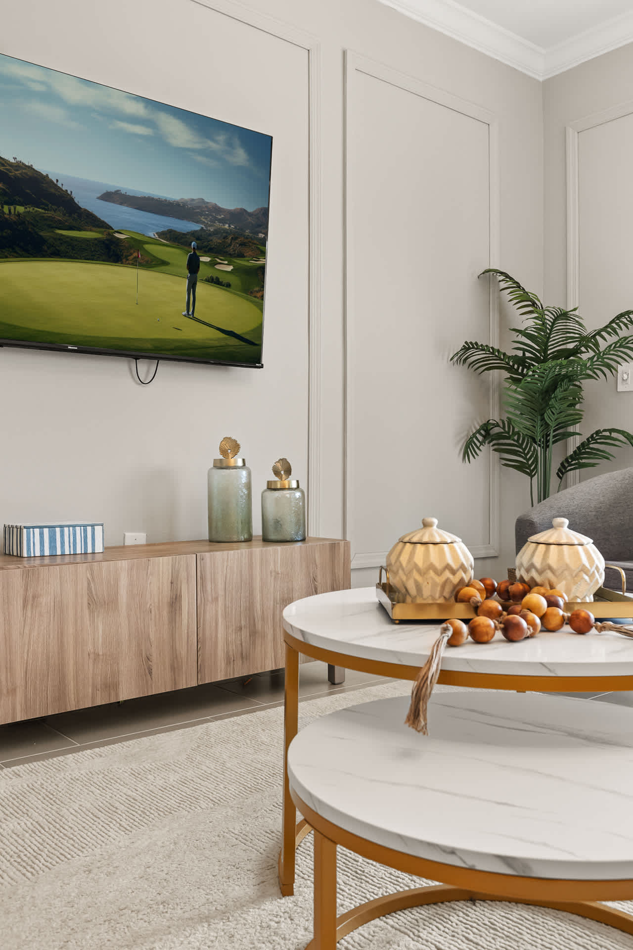 Living Room Area with Smart TV