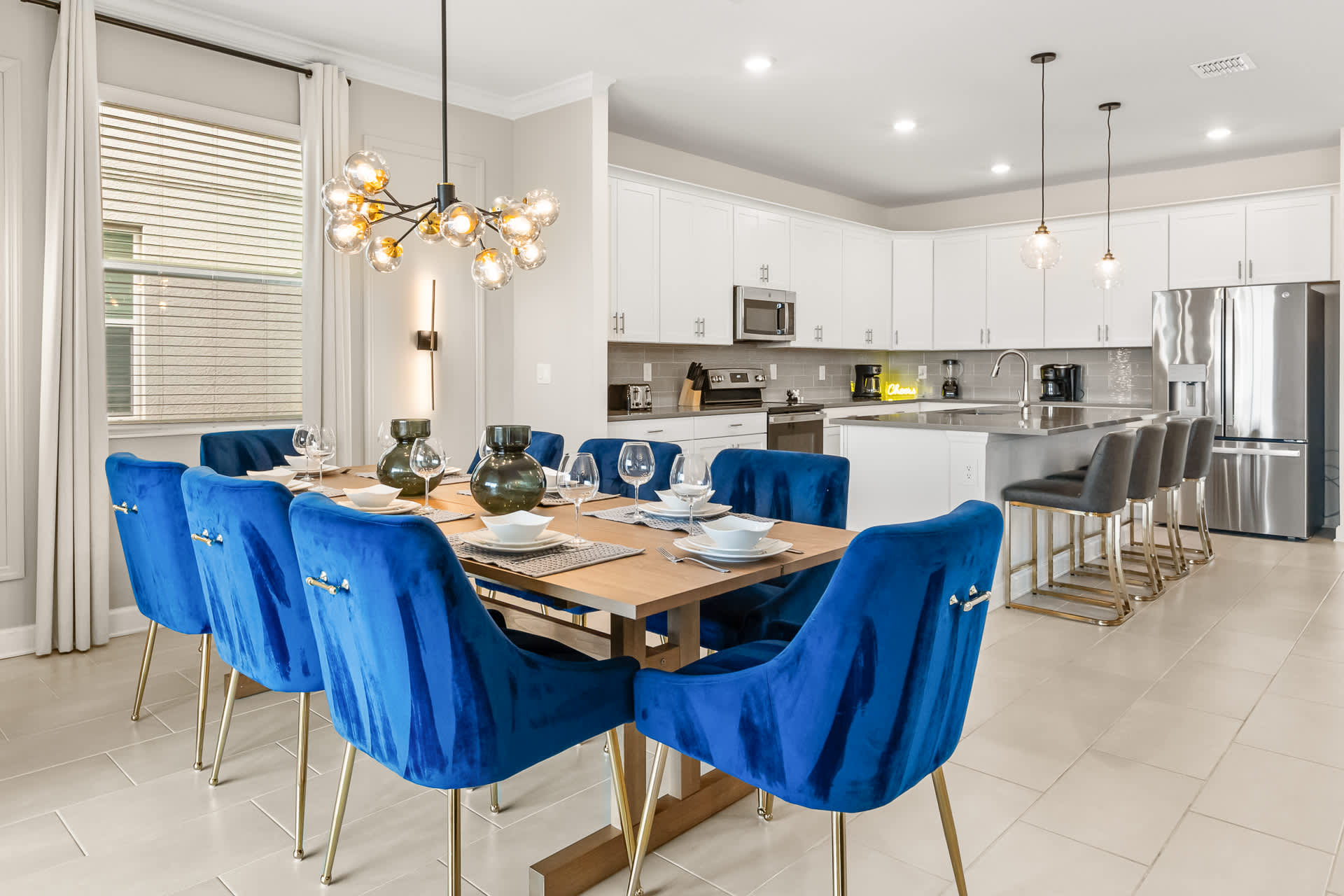 Stylish Dining Area Seating 8 Guests