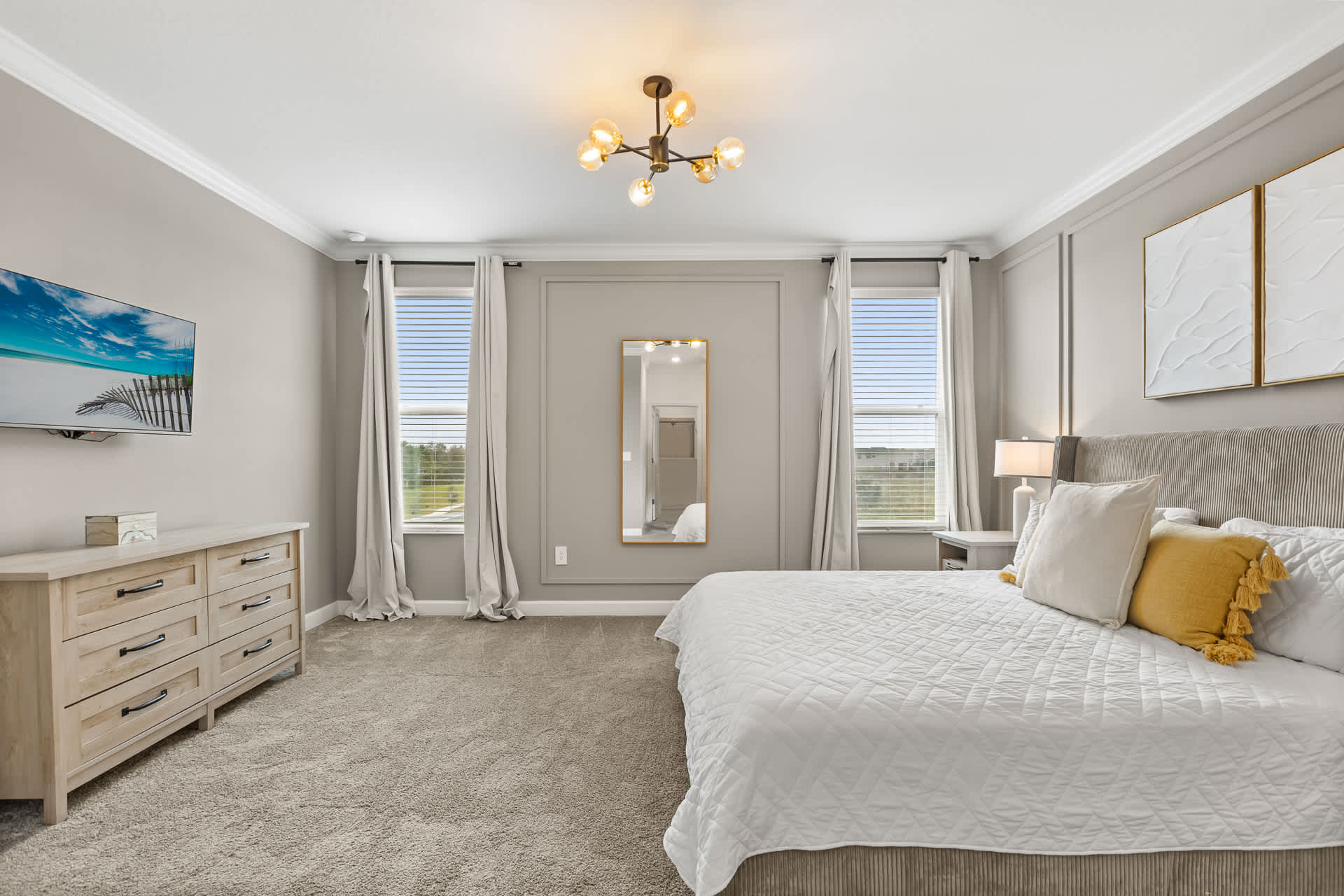 Primary King Bedroom Suite with Smart TV