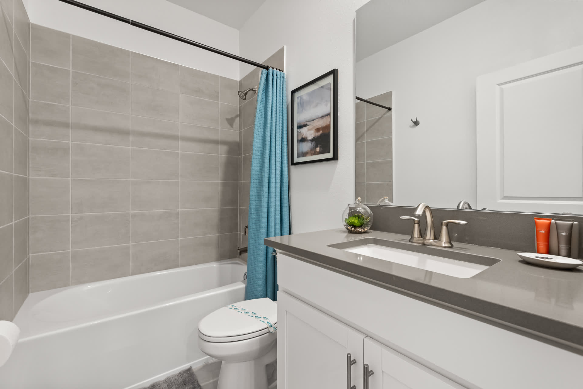 Modern Bathroom with Combined Bathtub and Shower